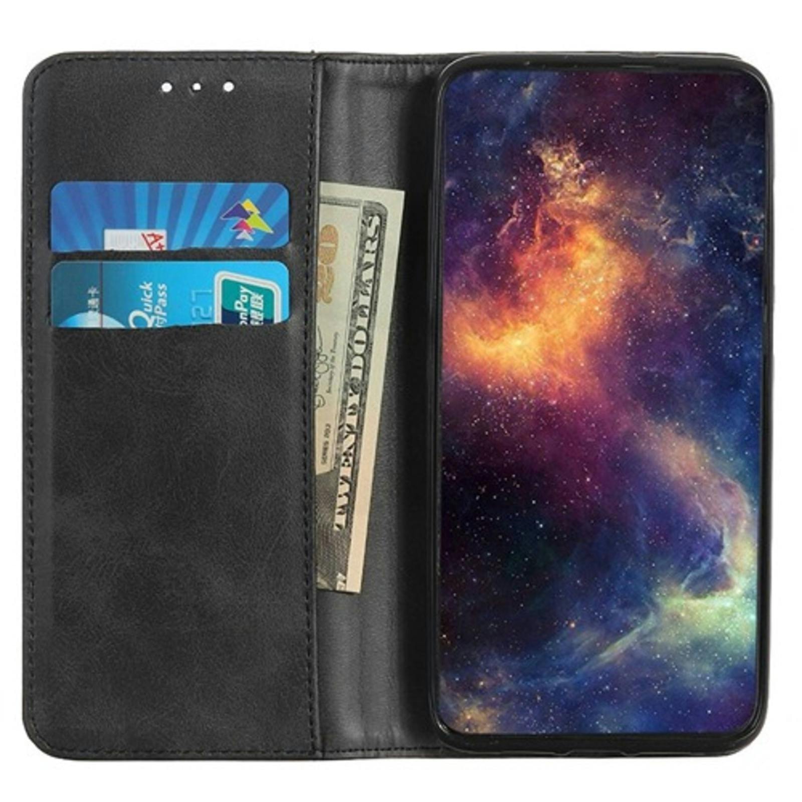 CaseBody Samsung S24 / S25 Real Leather Wallet Hoesje Zwart