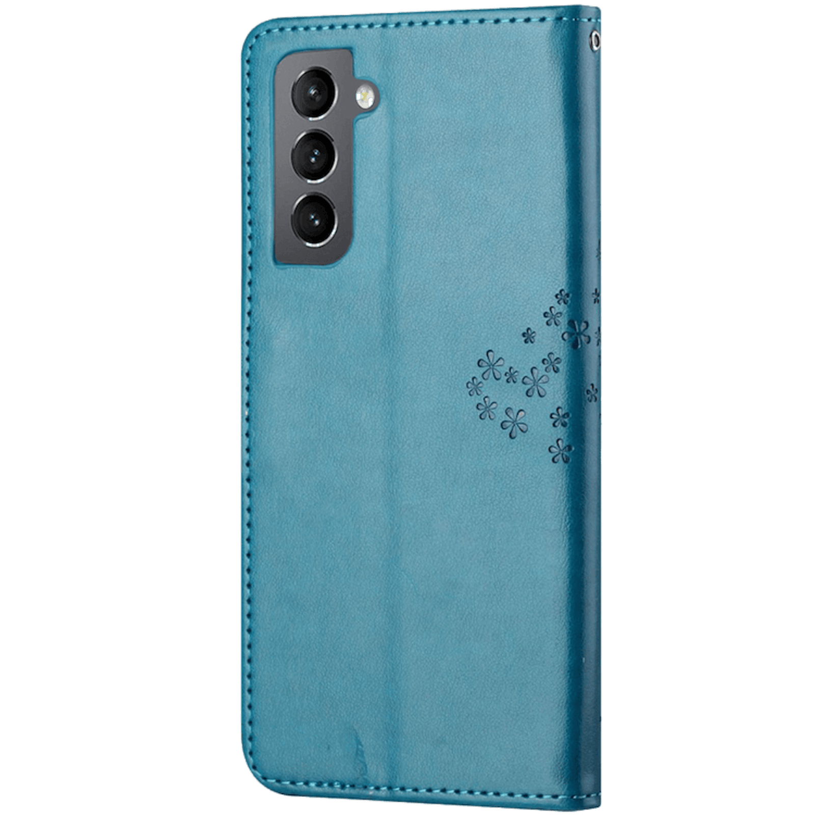 Comfycase Samsung Galaxy S21 Plus Bookcase Hoesje Uiltjes Blauw