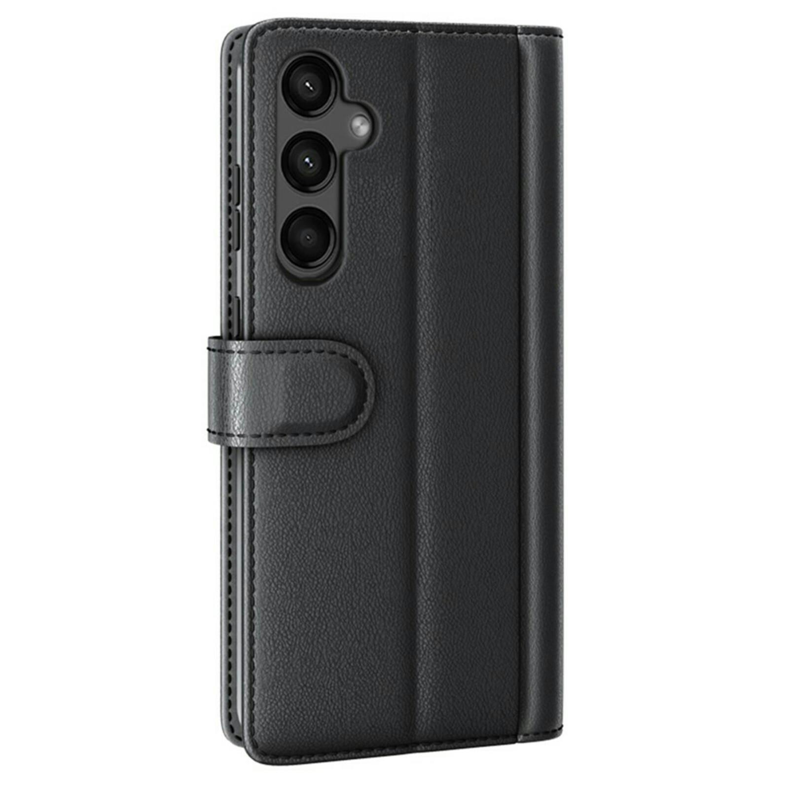Fonexio Samsung Galaxy A15 Luxe Lederen Book Case Zwart