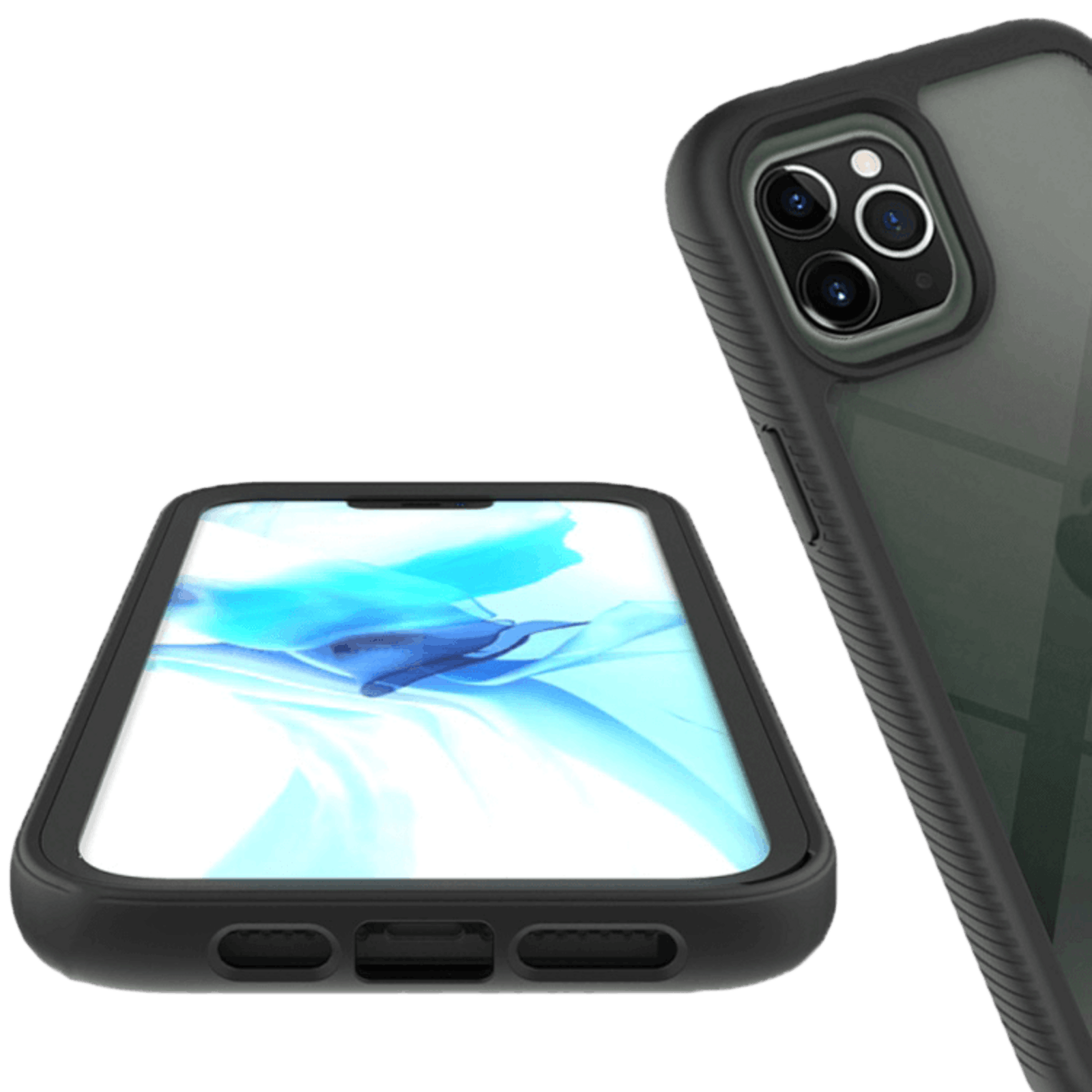 Comfycase iPhone 12 Pro Max Schokbestendig Slank Full Body Hoesje Zwart