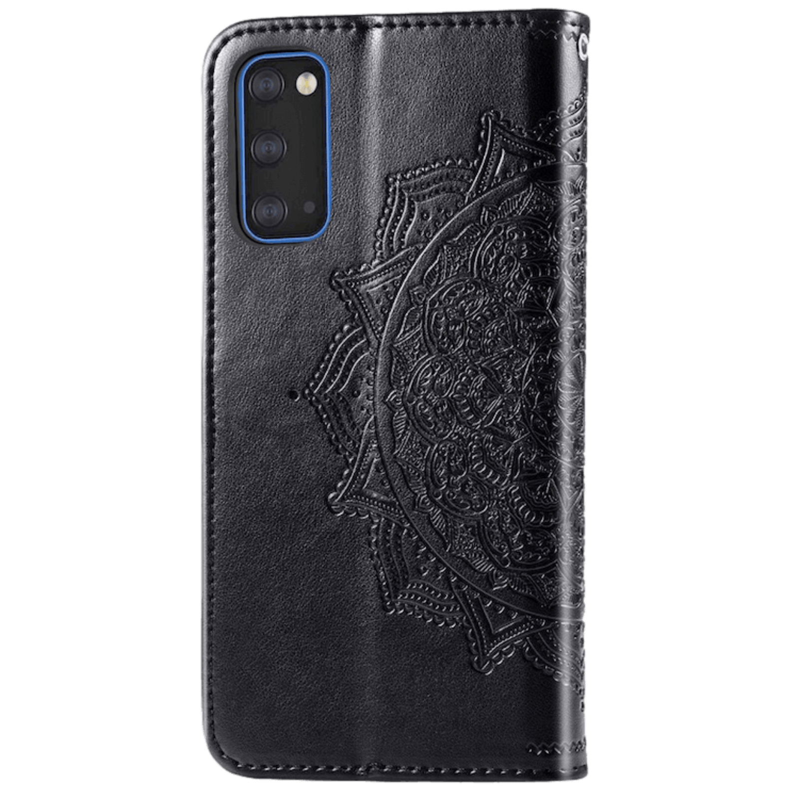 Comfycase Samsung Galaxy S20 Mandala Booklet Telefoonhoesje Zwart