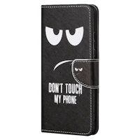 Mocaa Samsung Galaxy A53 Don't Touch My Bookcase Telefoonhoesje Zwart