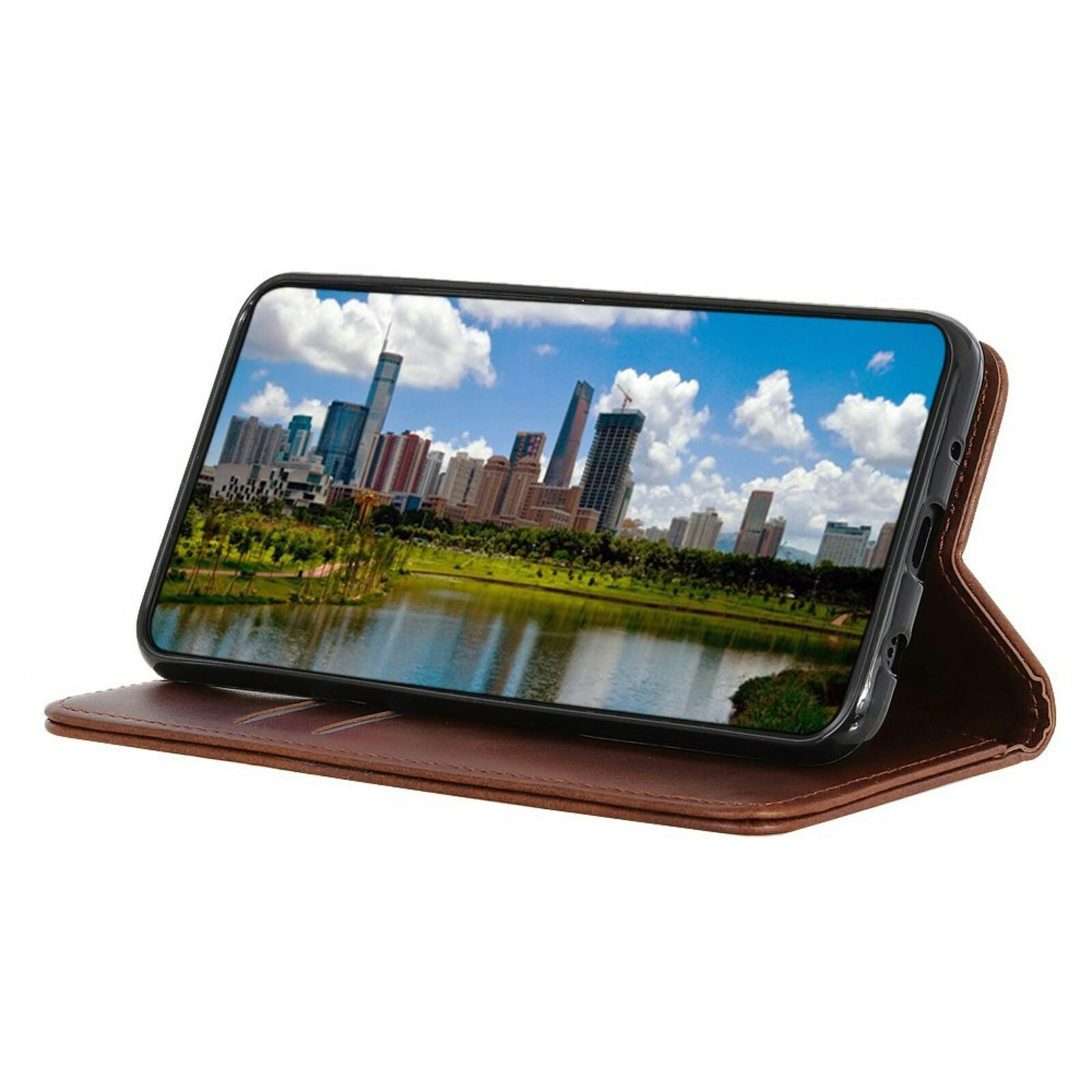 CaseBody Google Pixel 8a Real Leather Wallet Hoesje Bruin