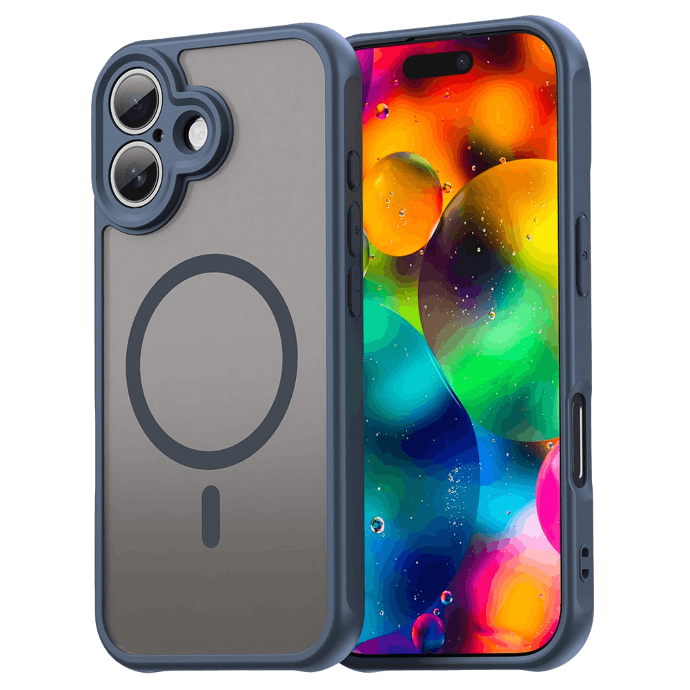 Mocaa Apple iPhone 17 Slim Anti-Shock MagSafe Hoesje Blauw