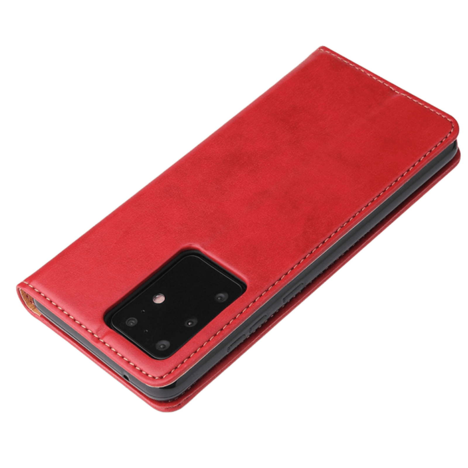 Fierre Shann Samsung Galaxy S20 Ultra Slim Wallet Hoesje Rood