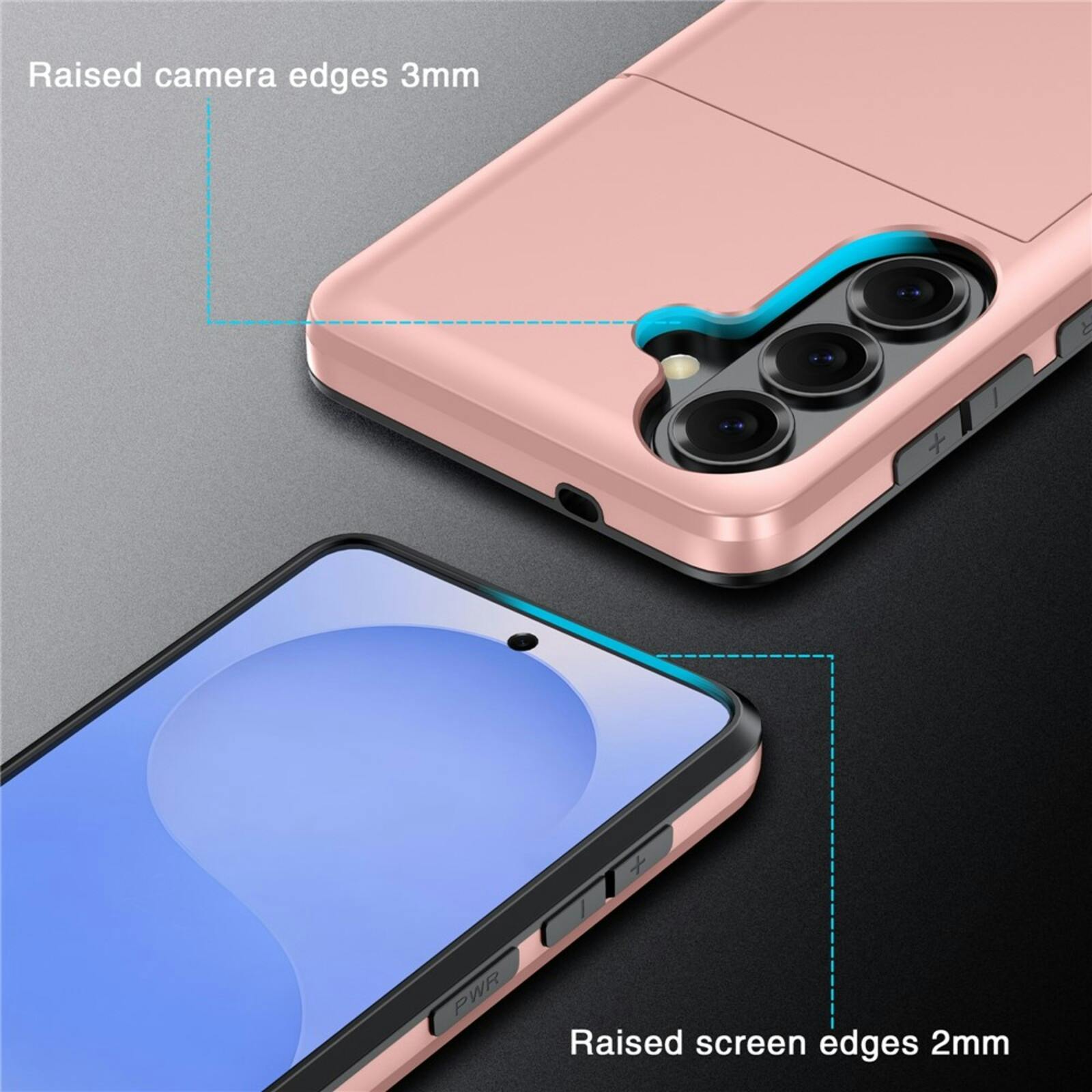 Amorus Samsung Galaxy A57 Hoesje met Pashouder Blauw