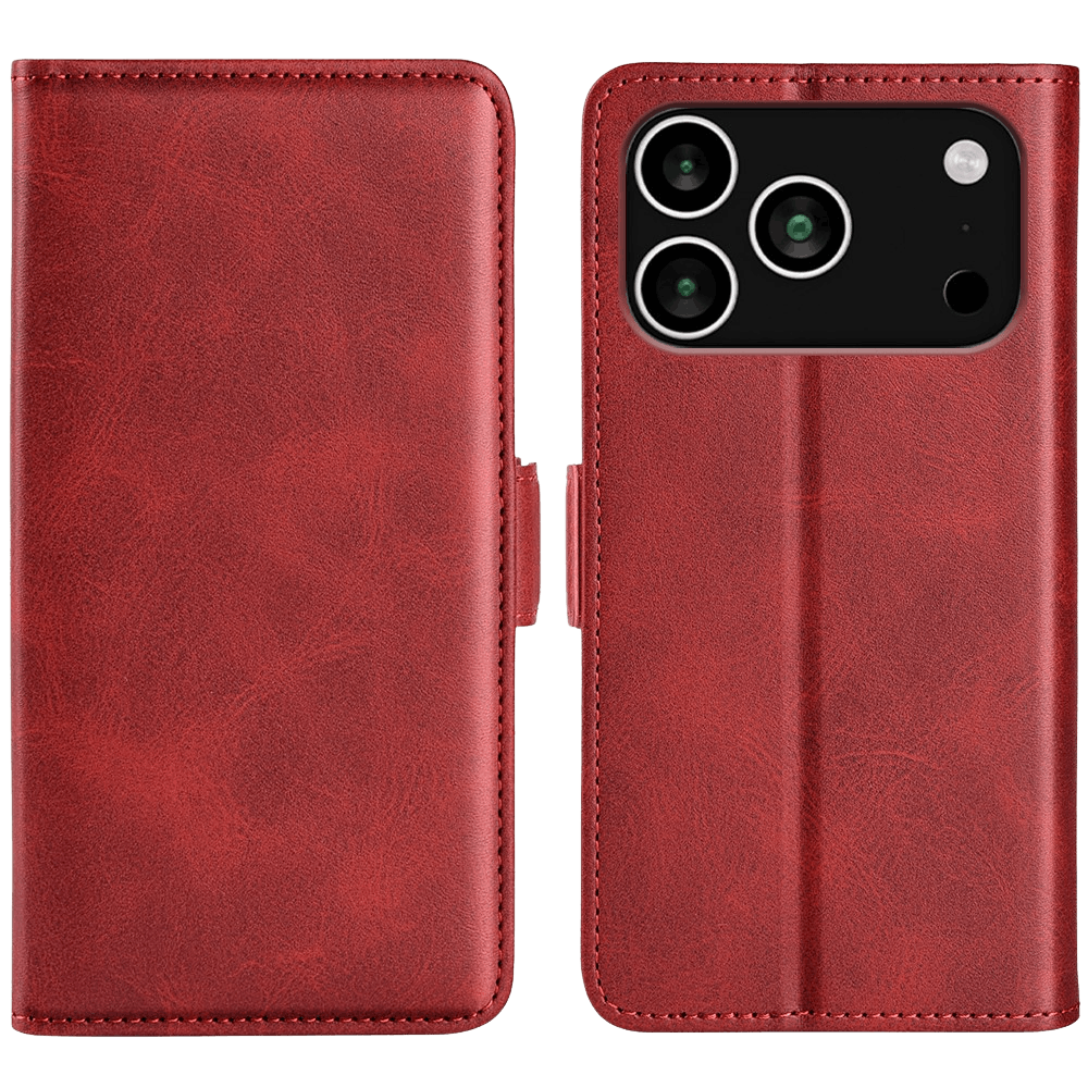 Comfycase Apple iPhone 17 Pro Bookcase Hoesje Rood