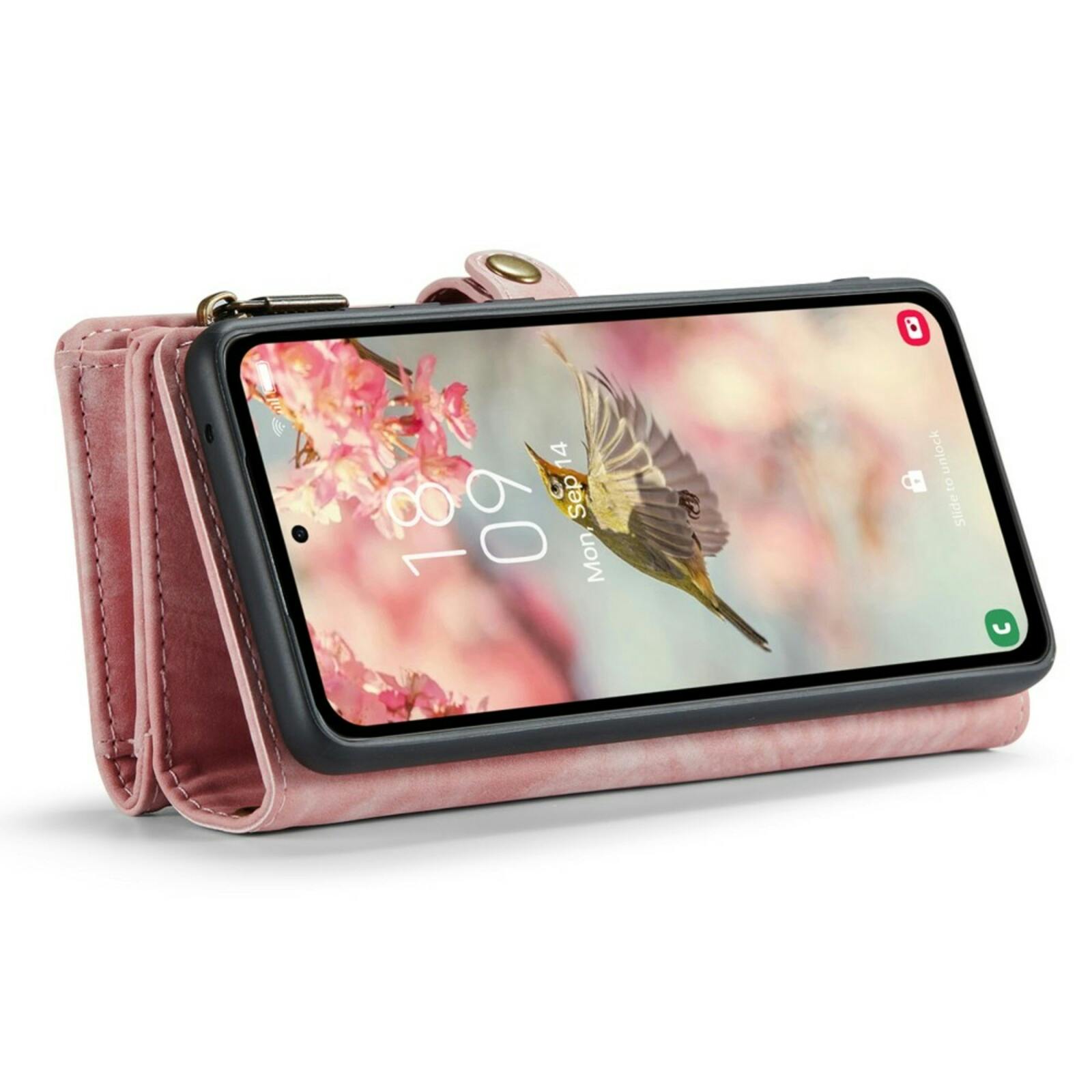 Caseme Samsung A55 Vintage Wallet Hoesje Roze