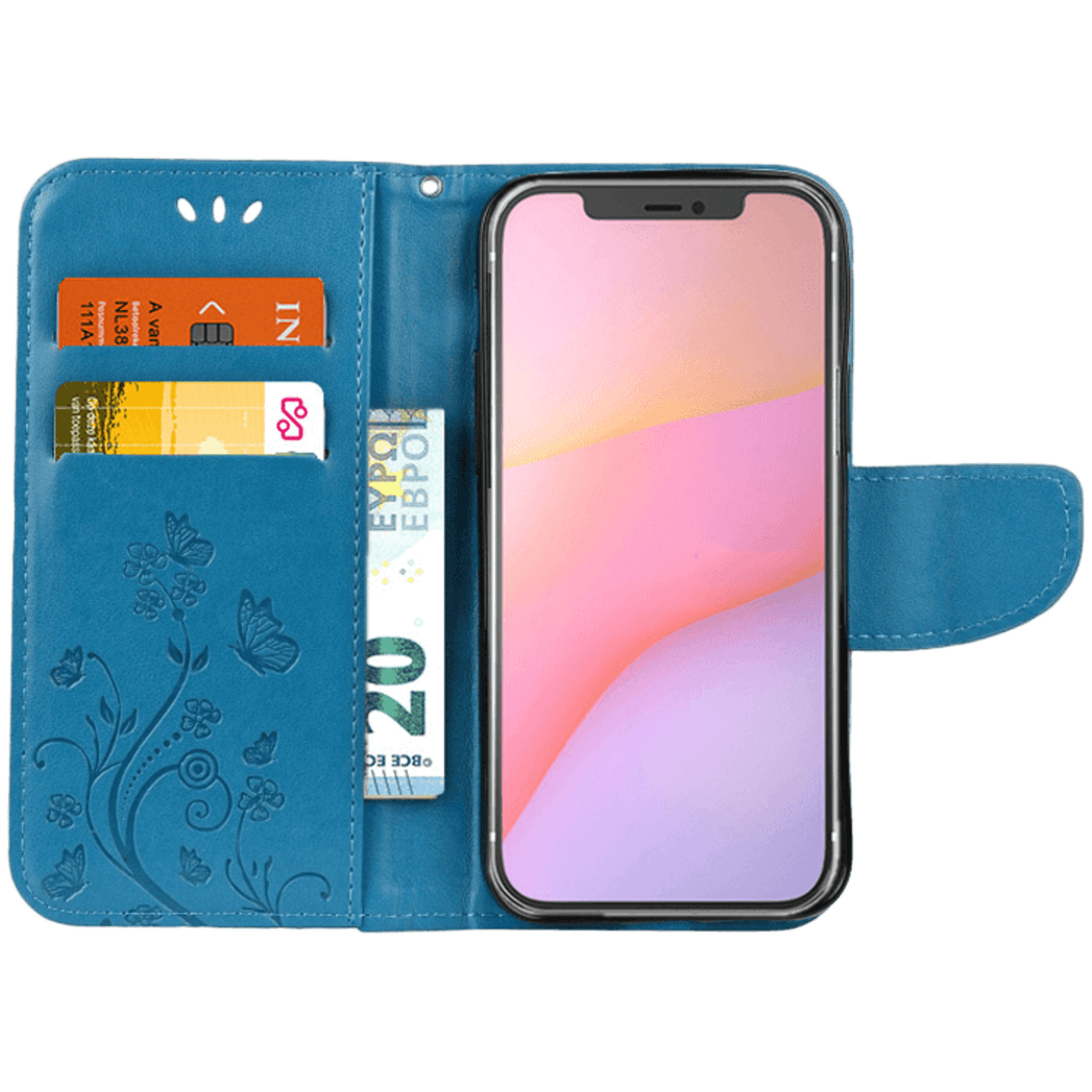 Mocaa iPhone 12 Pro Max Booklet Hoesje Blauw