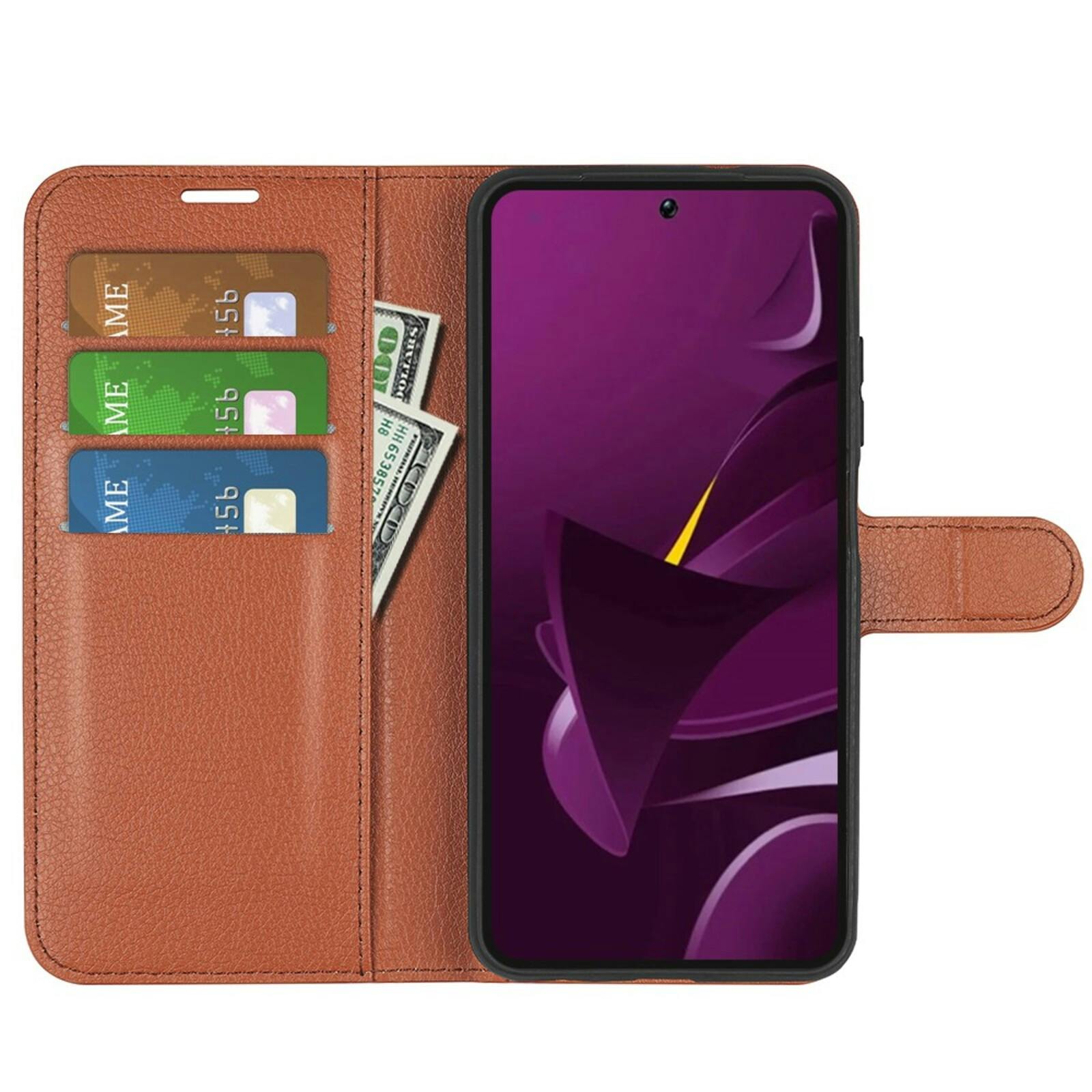 CaseBody POCO M7 Pro 5G Bookcase Hoesje Bruin