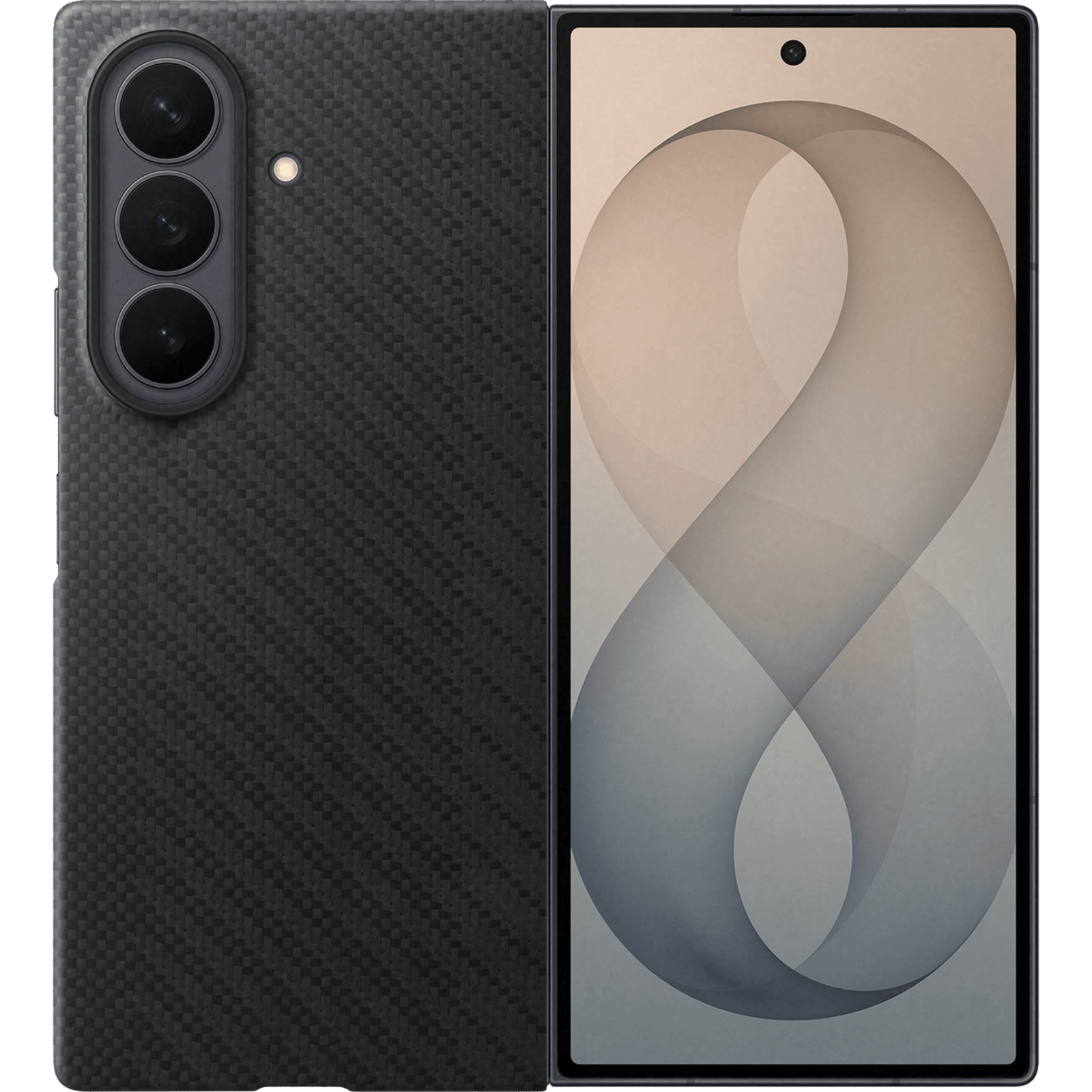Samsung Galaxy Z Fold8 Carbon Magnet Case Zwart