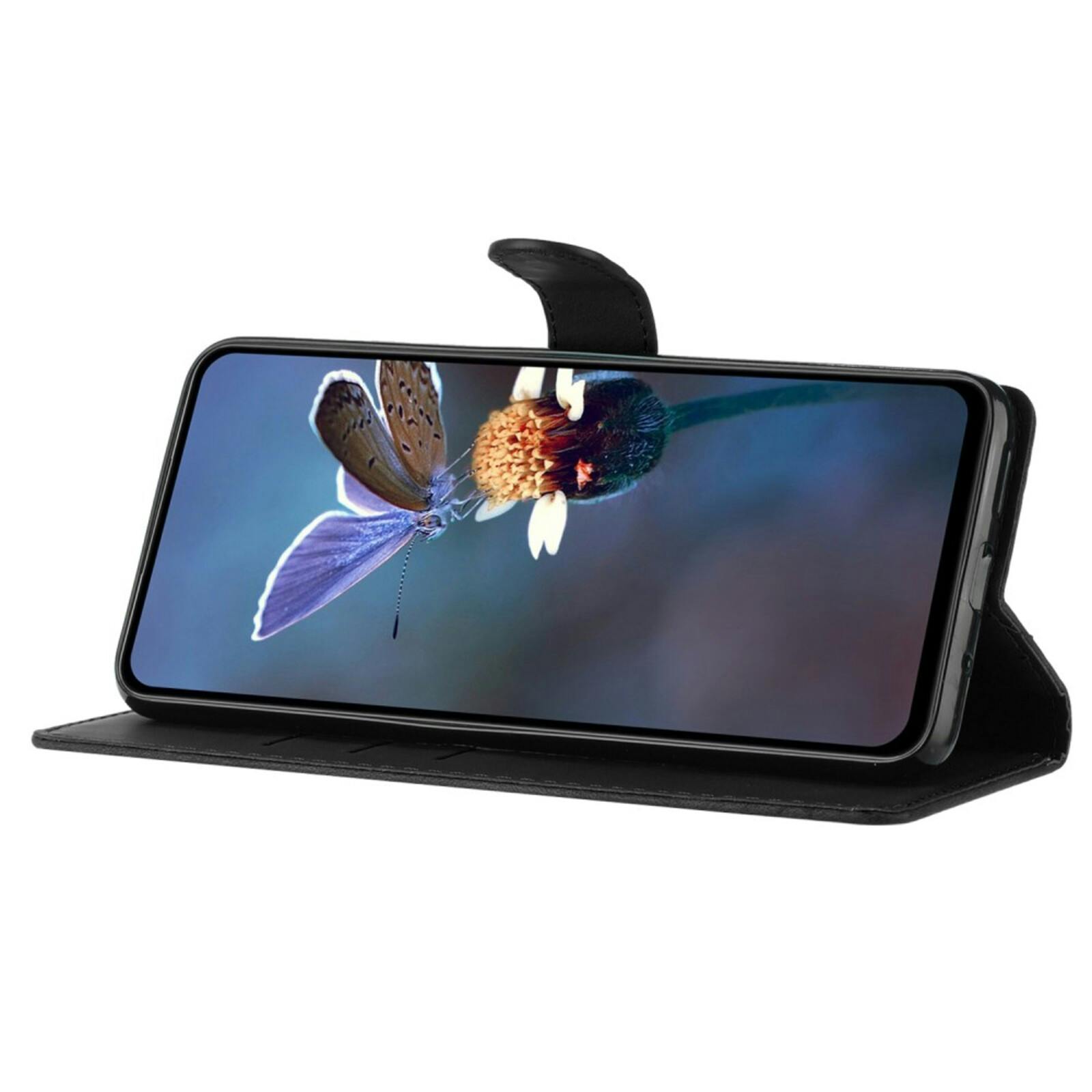 Comfycase Samsung Galaxy A56 Zacht Boek Hoesje met Gravure Zwart