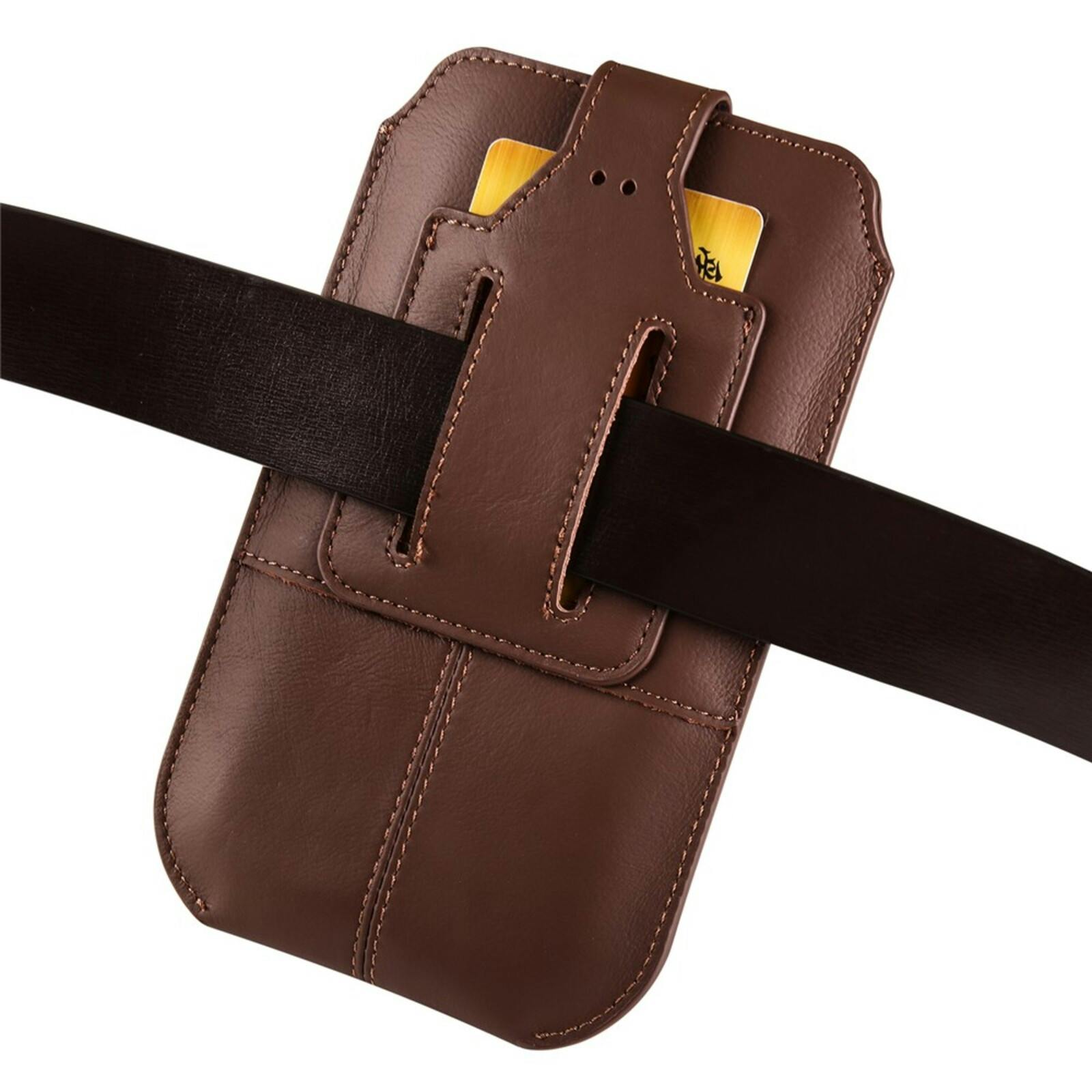 Comfycase Echt Lederen Opberghoesje Bruin L