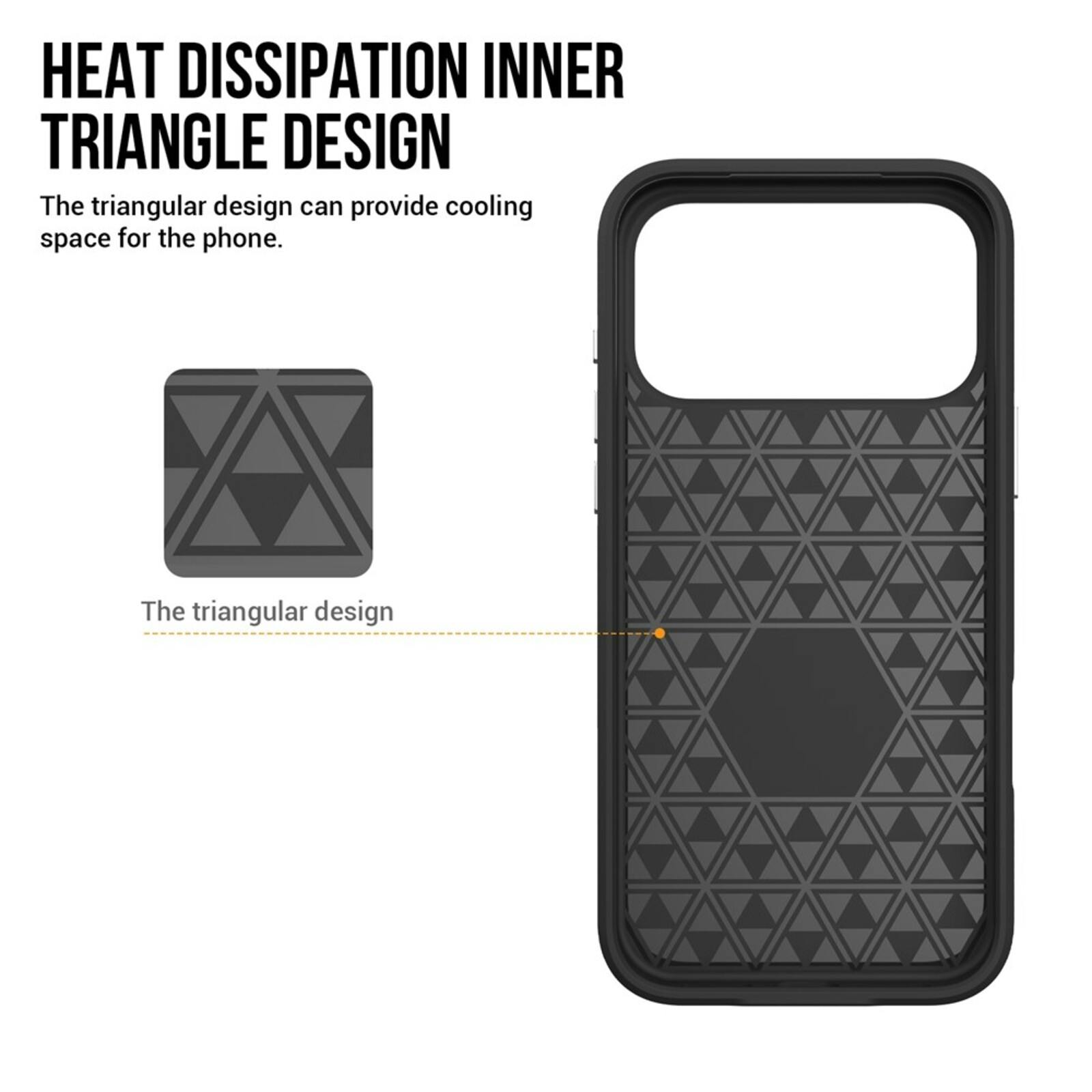 Mocaa Apple iPhone 17 Pro Max Rugged MagSafe Hoesje Zwart