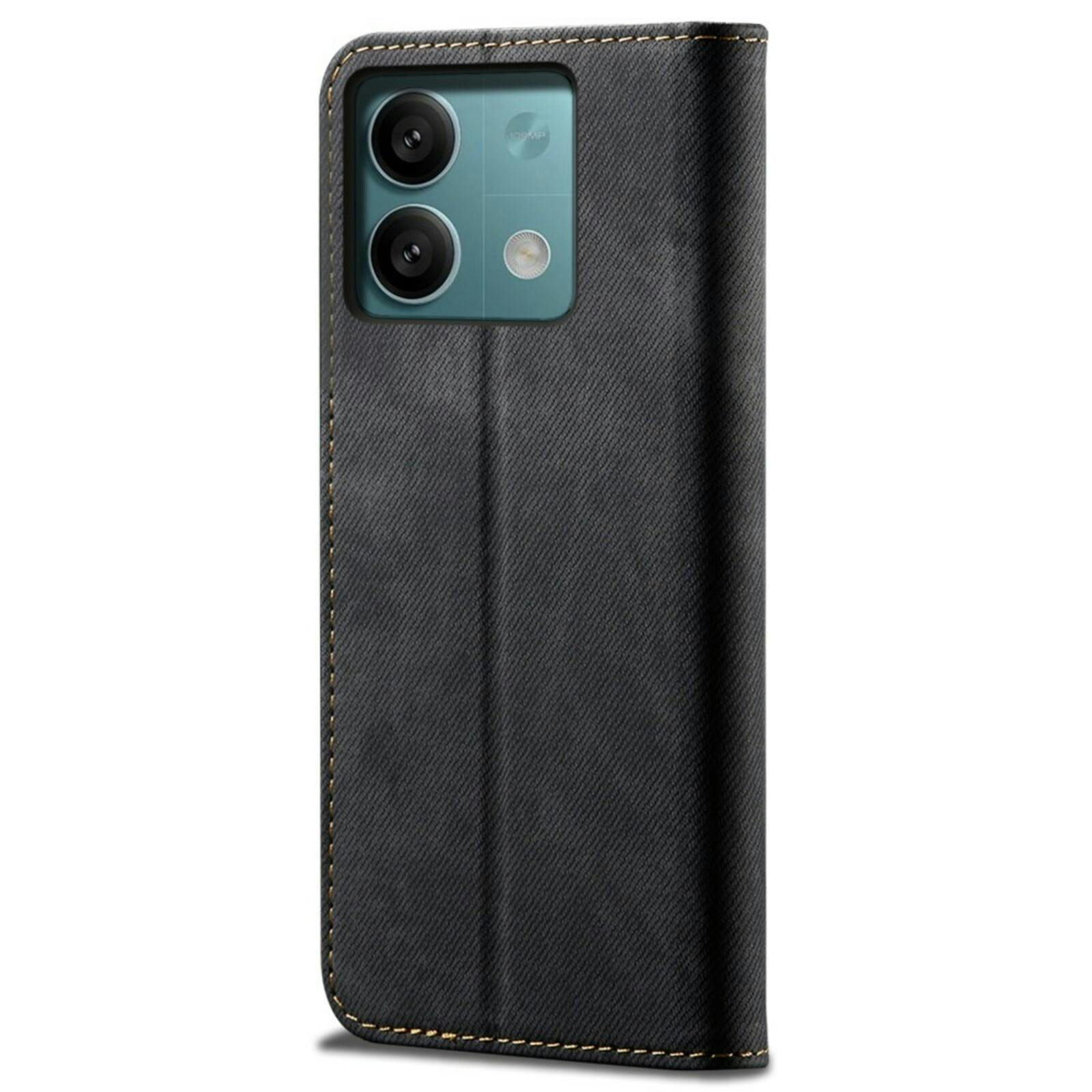 CaseBody Xiaomi Redmi Note 13 5G Denim Bookcase Zwart