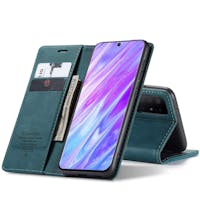 Caseme Galaxy S20 Ultra Retro Wallet Case Blue