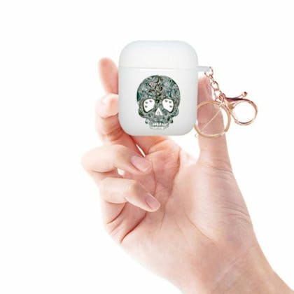 NXE Strass Series AirPods 1/2 Hoesje Skull II Transparant