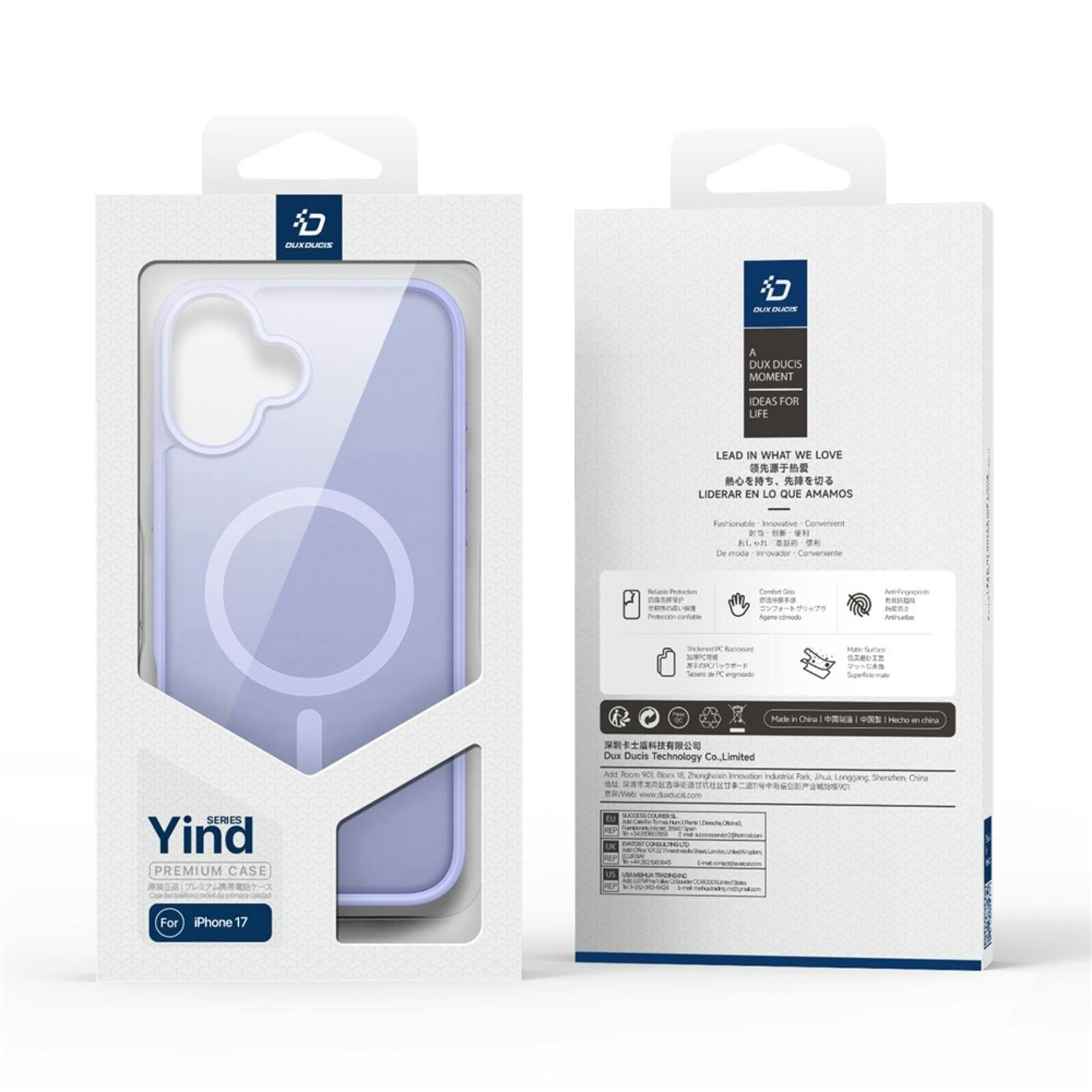 DUX DUCIS iPhone 15 Mat MagSafe Hoesje Paars