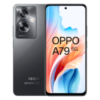 OPPO A79 5G Mystery Black - Voorkant & achterkant