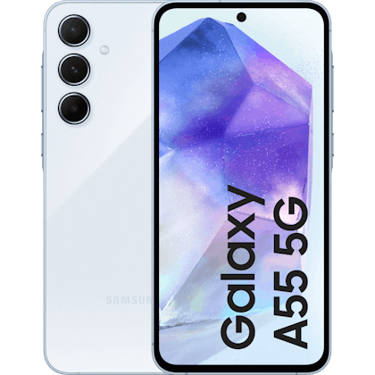 Samsung Galaxy A55 5G Awesome IceBlue - Voorkant & achterkant