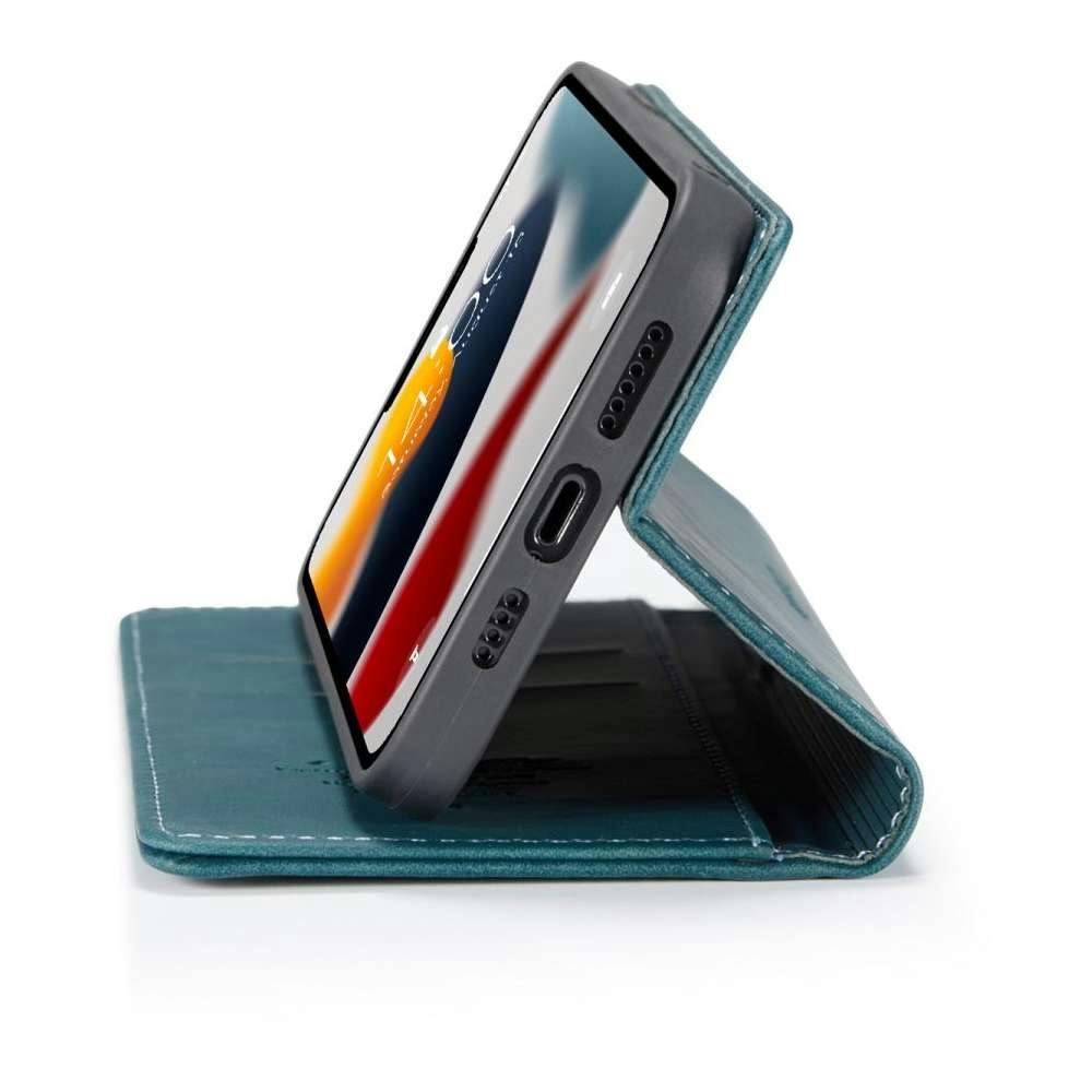 Caseme iPhone 13 Pro Max Retro Portemonnee Hoesje Blauw