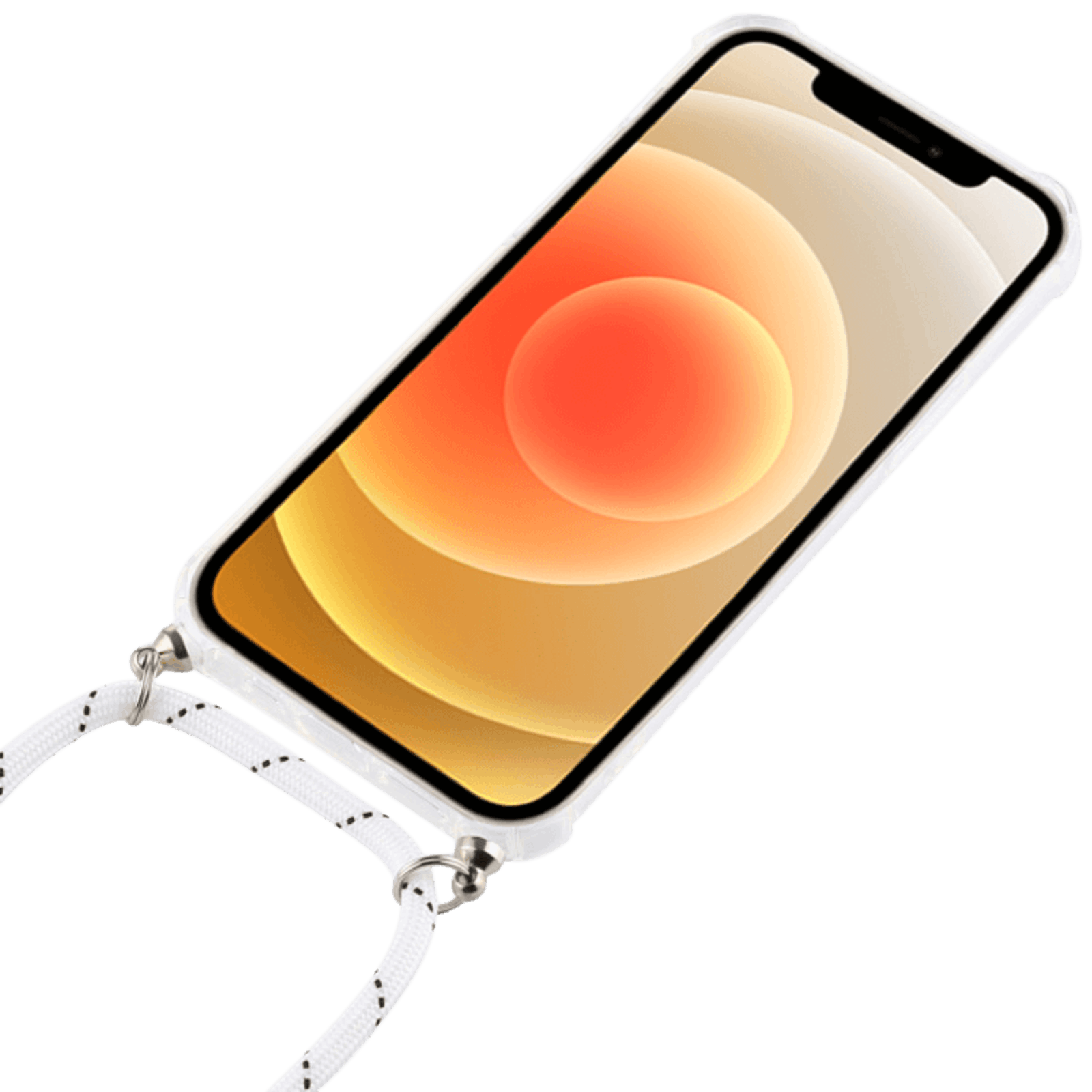 Comfycase iPhone 12 Pro Max Shockproof Telefoonhoesje met Koord Transparant