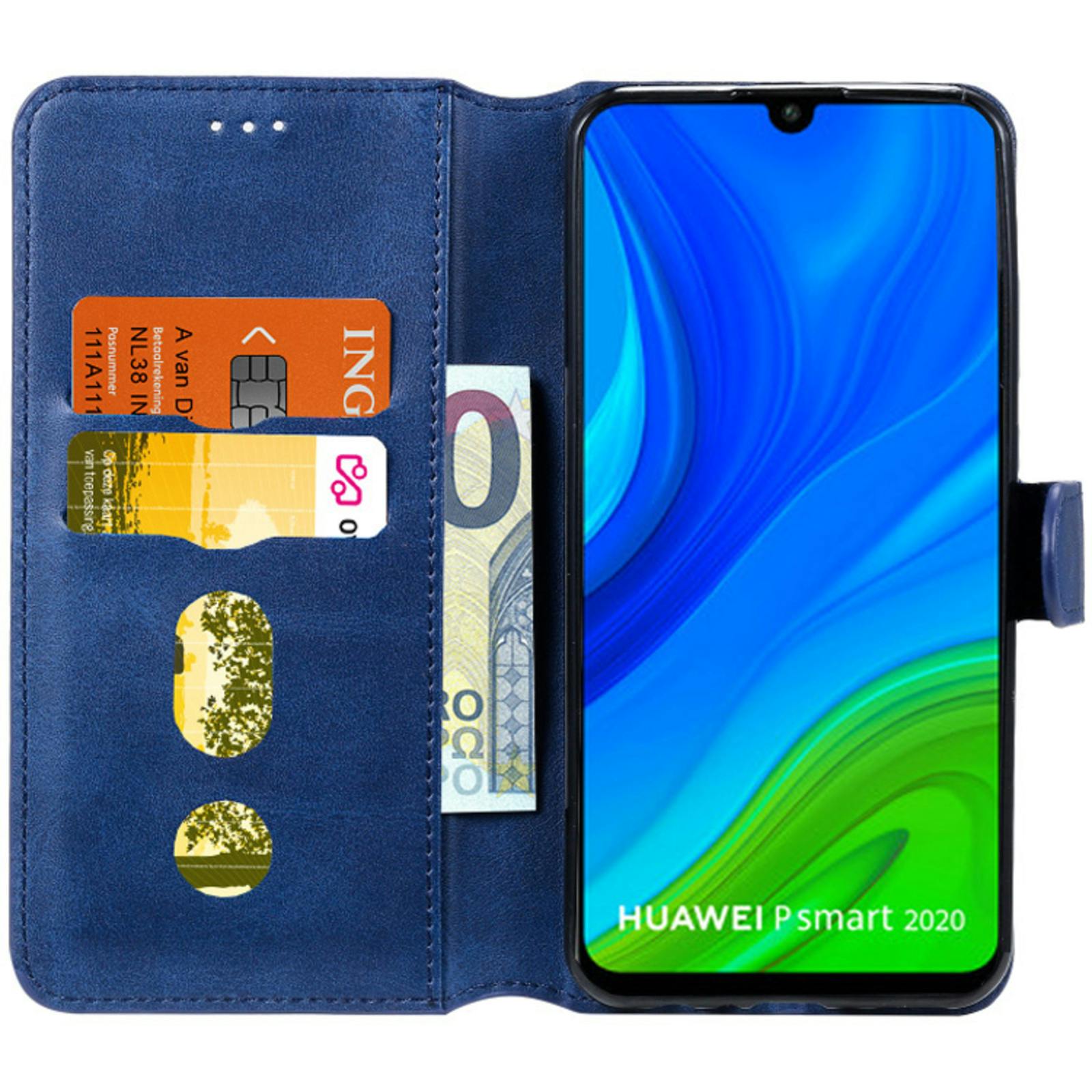 Mocaa Huawei P Smart 2020 Slim-Fit Boek Hoesje Blauw