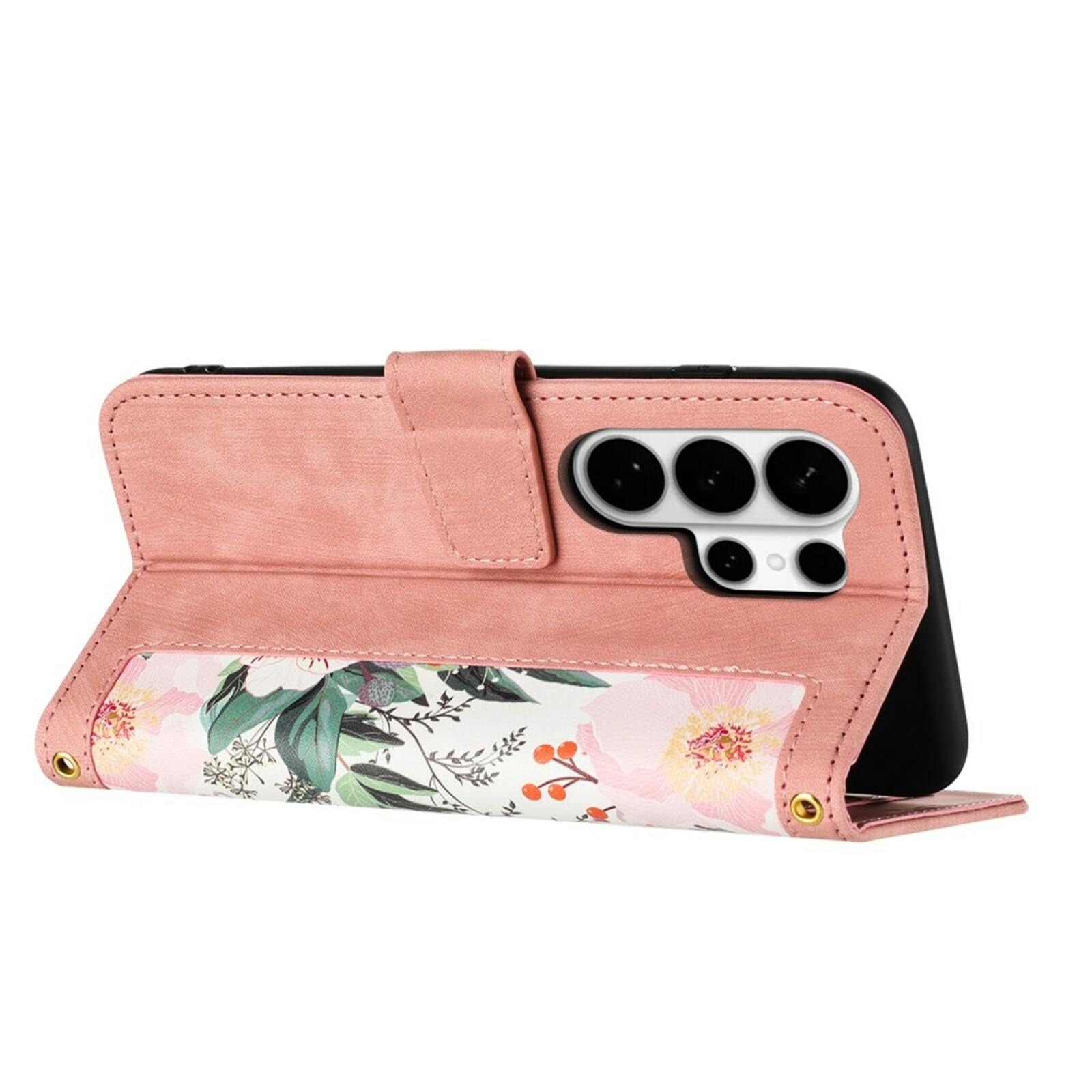 Mocaa Samsung Galaxy S26 Ultra Floral Series Bookcase Roze