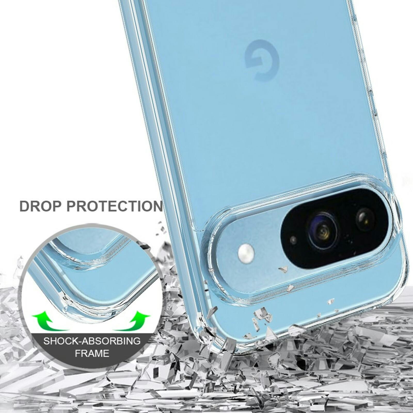 Comfycase Google Pixel 9 / Pixel 9 Pro Anti Shock Case Transparant