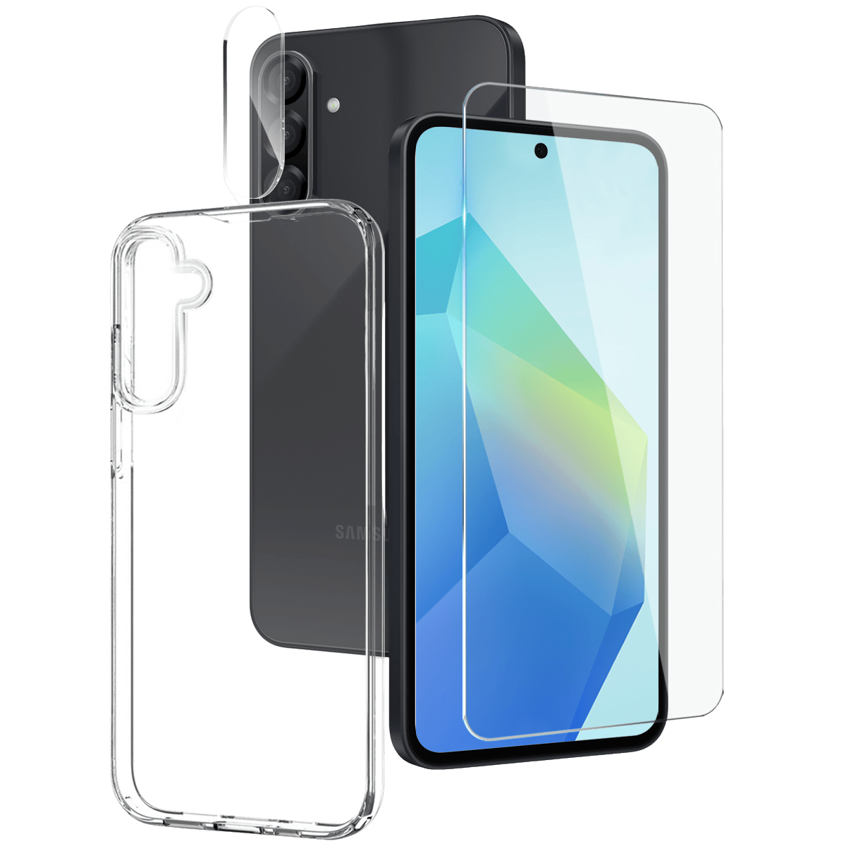 Northjo Samsung Galaxy A57 All-in-One Protection Pack Transparant