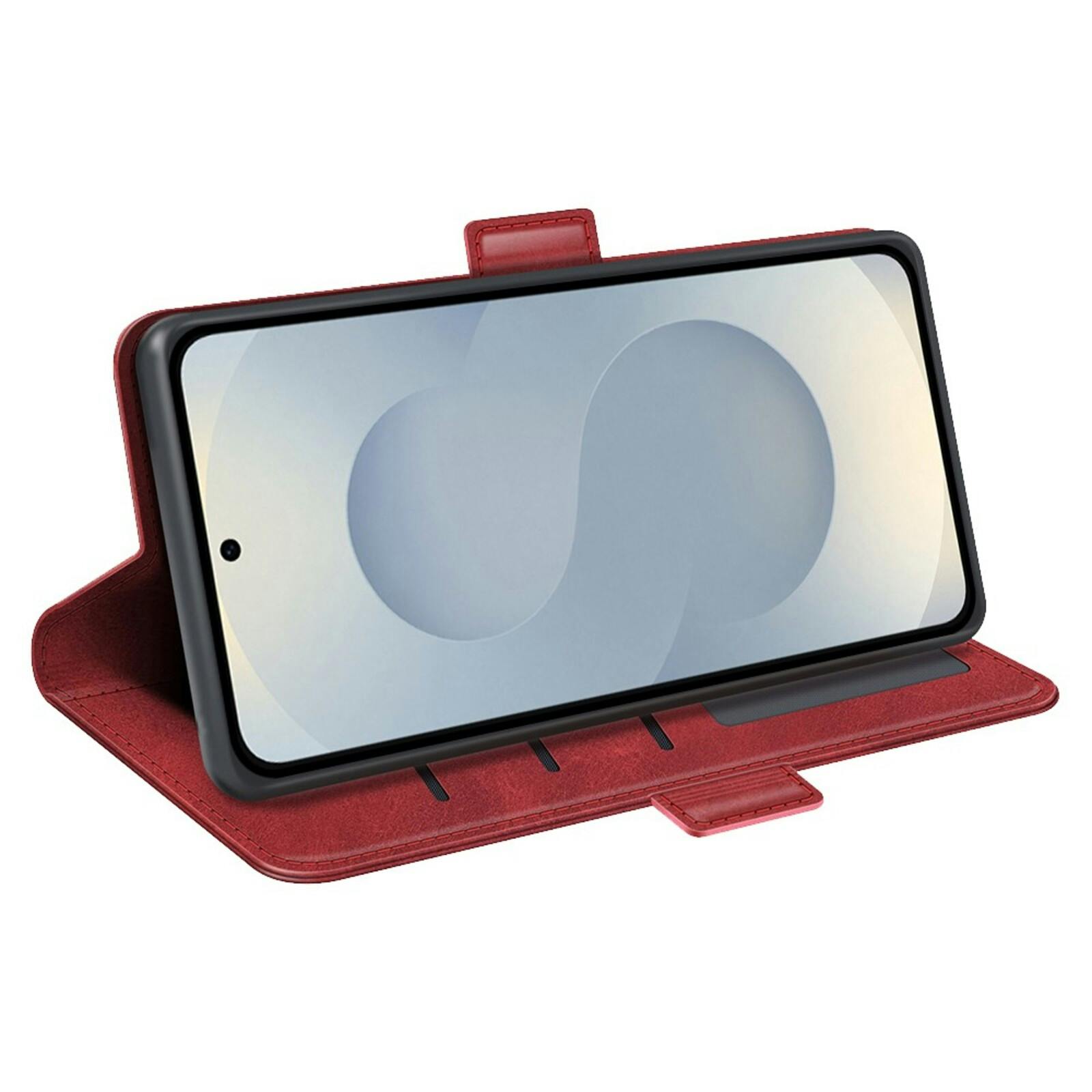 Comfycase Samsung Galaxy S25 Edge Bookcase Hoesje Rood