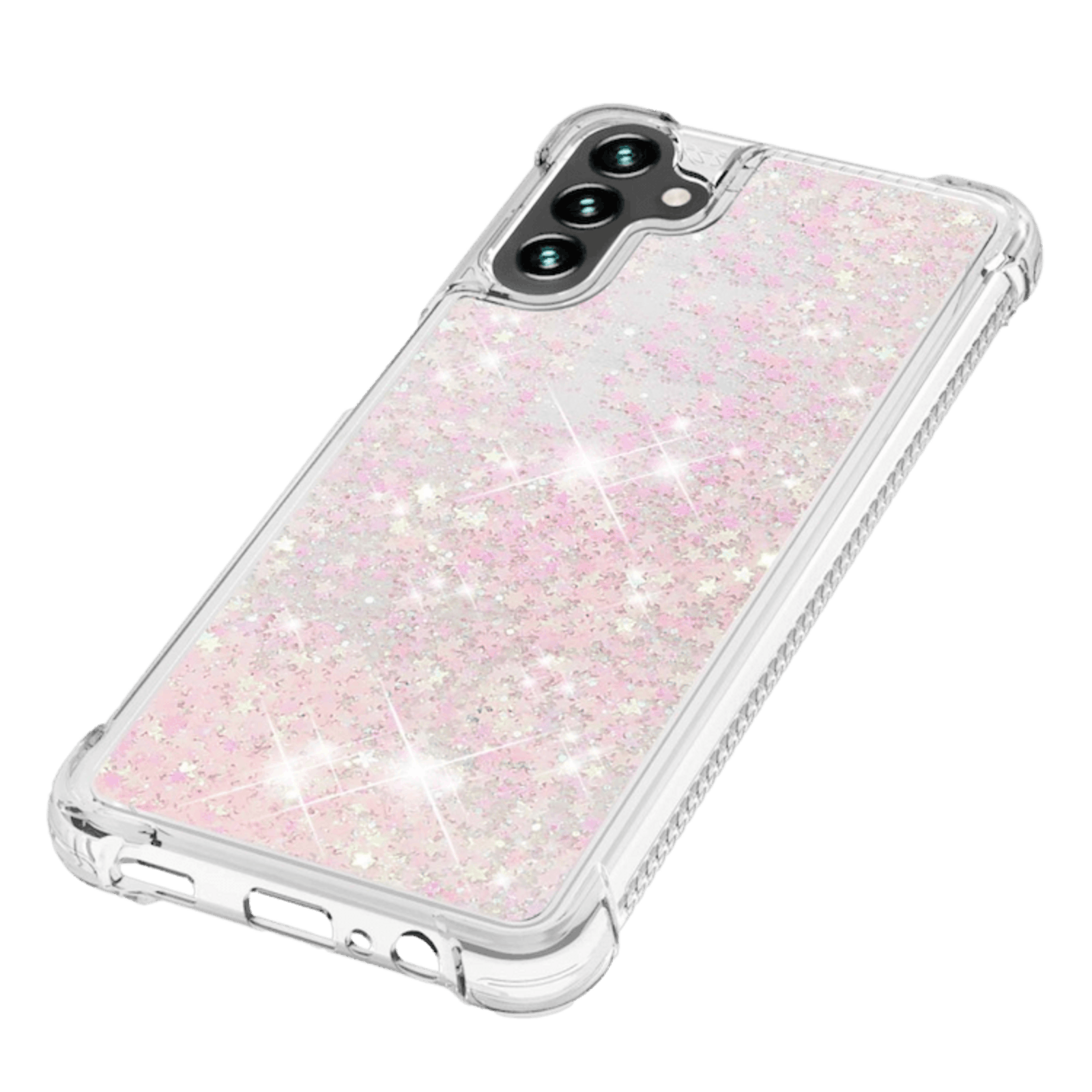 Mocaa Samsung Galaxy A54 Valbestendig Glitter Hoesje Roze