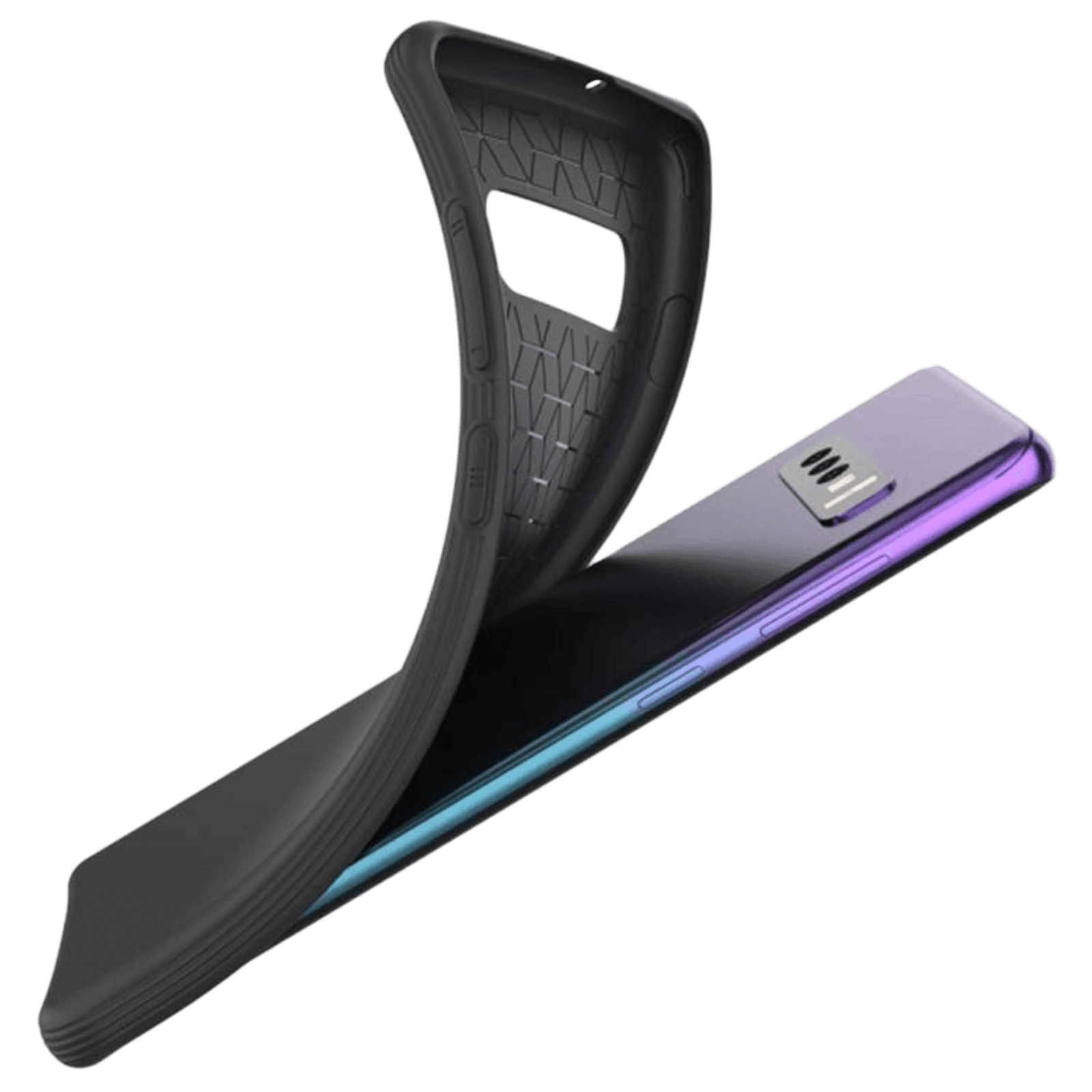 Comfycase Samsung Galaxy S10 Plus Anti-Shock Mat Hoesje Zwart