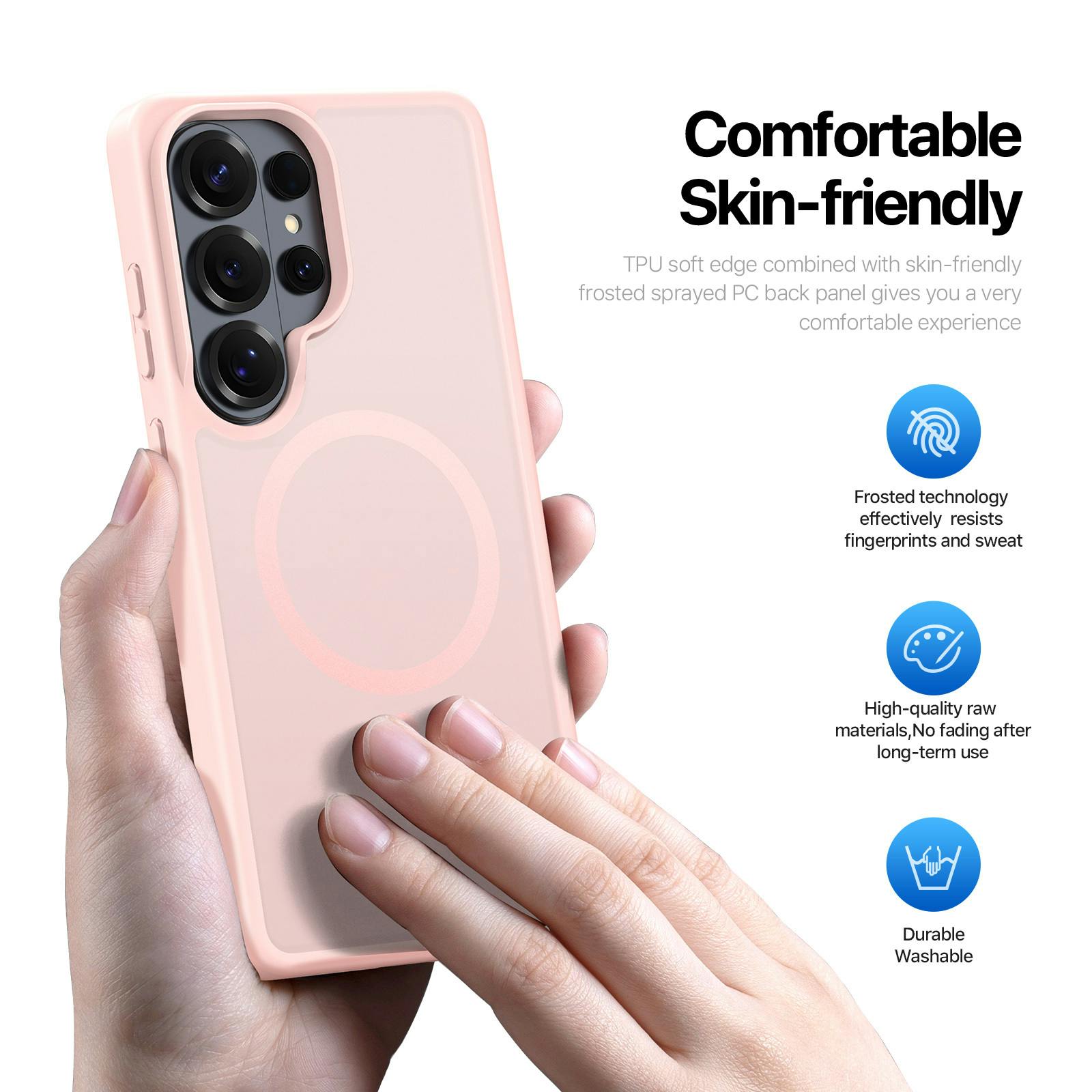 DUX DUCIS Samsung Galaxy S26 Ultra Magnetic Mat Hoesje Roze