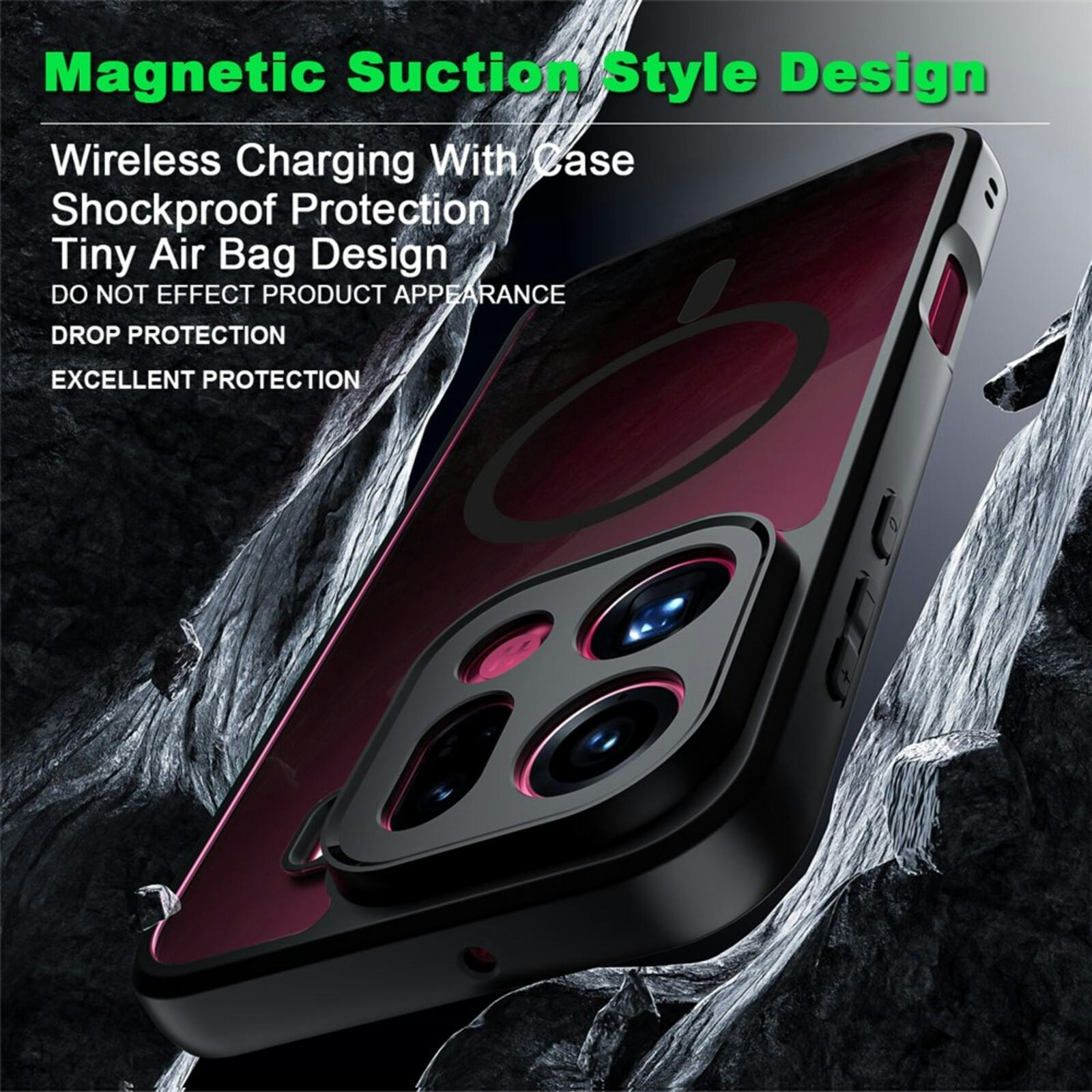 Imak OPPO Find X9 Pro MagSafe Mat Hoesje Zwart