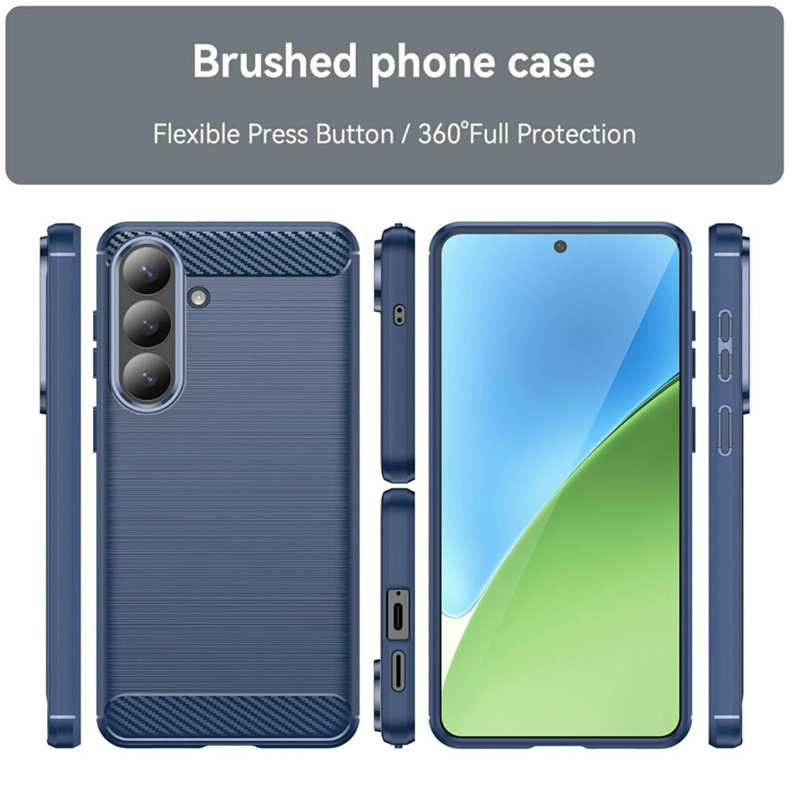 Mocaa Samsung Galaxy S26 Plus Schokbestendig Hoesje Blauw