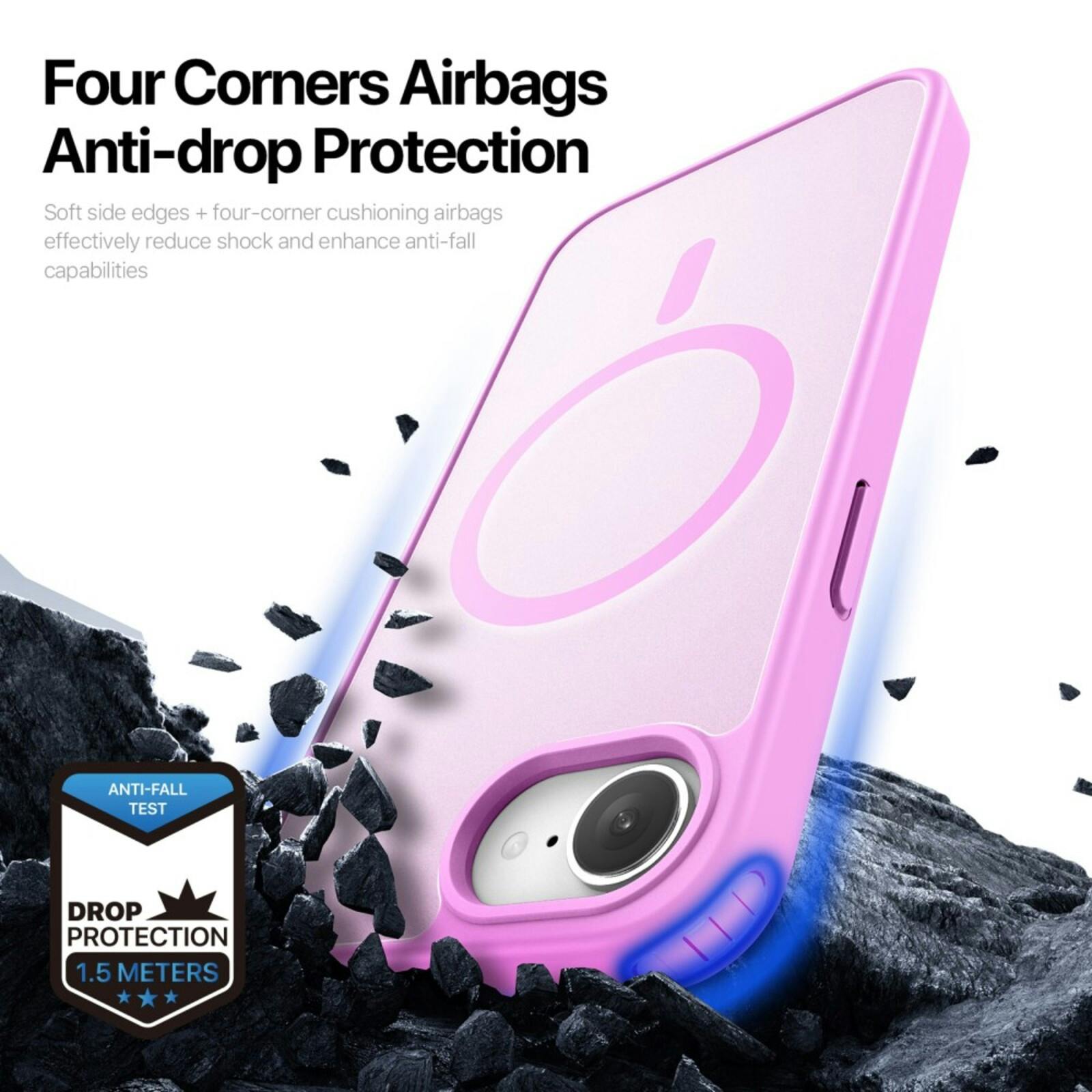 DUX DUCIS Apple iPhone 16e Mat MagSafe Hoesje Roze