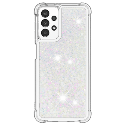 Mocaa Samsung Galaxy A13 Valbestendig glitter hoesje Zilver