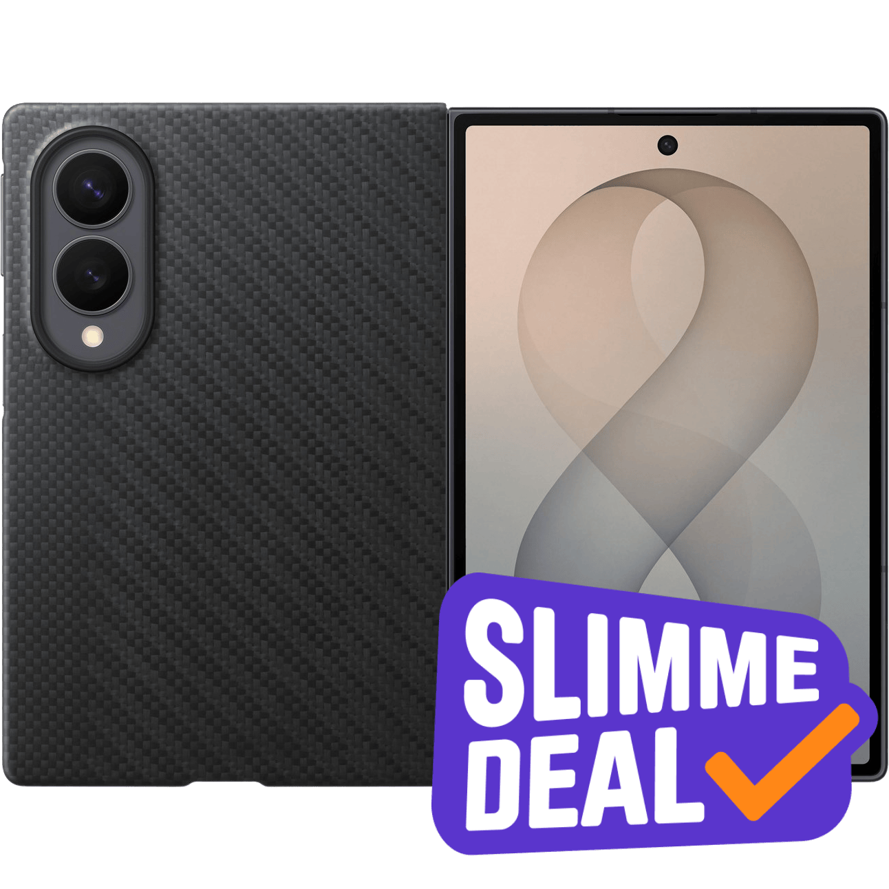 Samsung Galaxy Z Fold8 Carbon Magnet Case Zwart