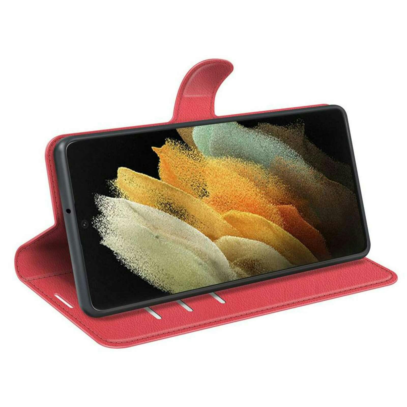 Just in Case Galaxy S22 Ultra TPU Portemonnee Hoesje Red