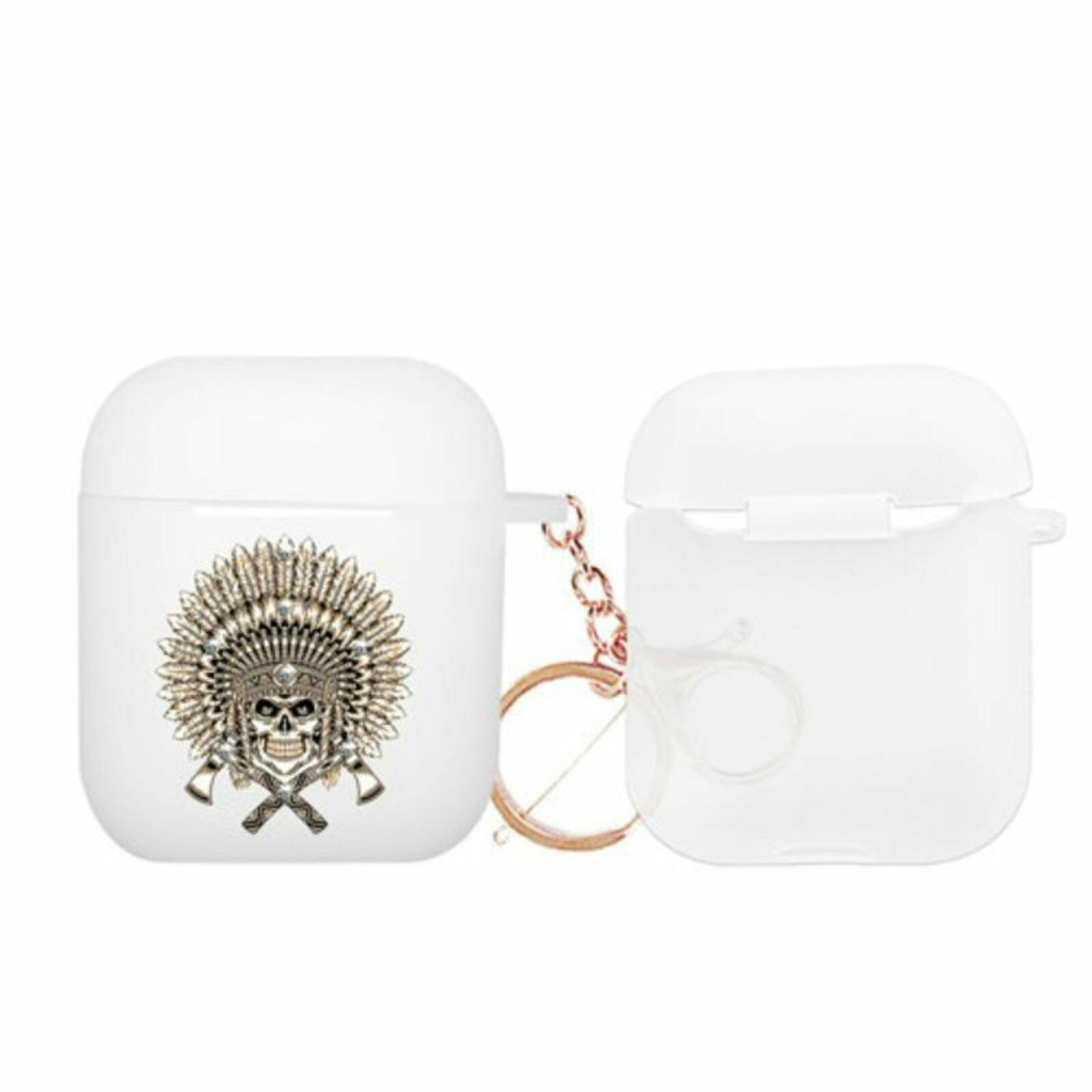 NXE Strass Series AirPods 1/2 Hoesje Skull I Transparant