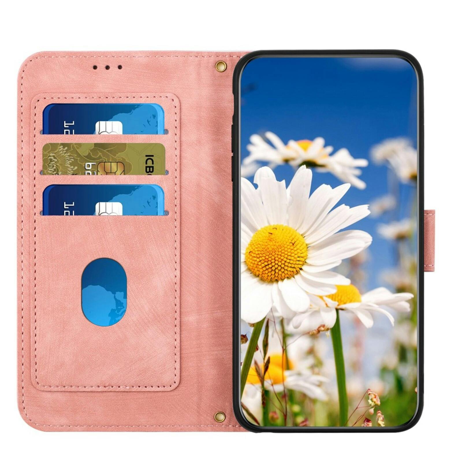 Mocaa Samsung Galaxy A57 Floral Series Bookcase Roze