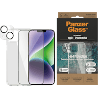 PanzerGlass iPhone 14 Plus Bundel Hardcover + Screenprotector + Glazen Camera Screenprotector - Voorkant