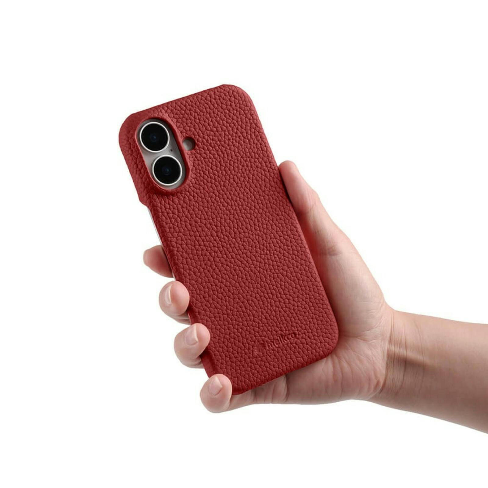Melkco Apple iPhone 16 Leather MagSafe Cover Rood