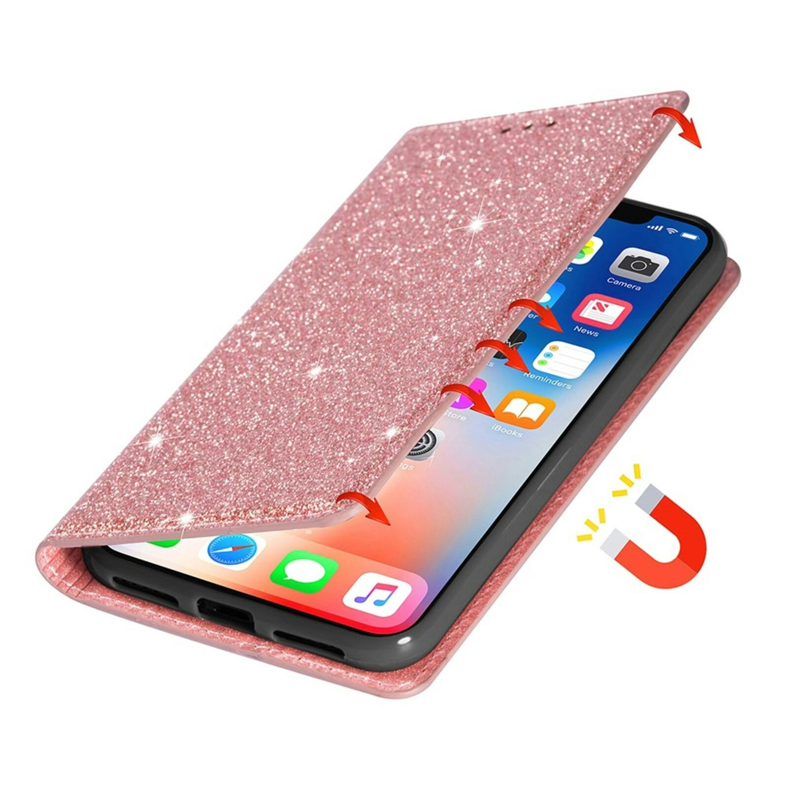 Mocaa Samsung Galaxy A57 Glitter Bookcase Roze