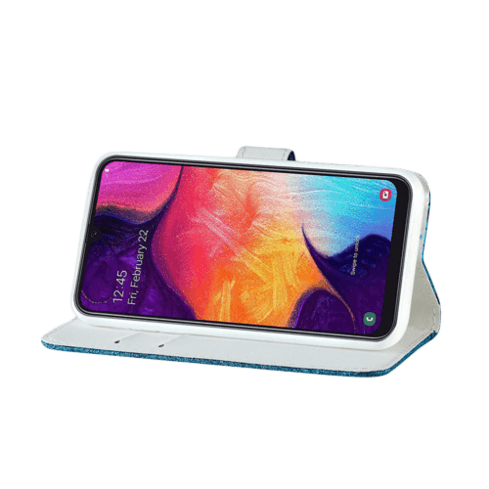 CaseBody Samsung Galaxy A20e Strass Wallet Blauw