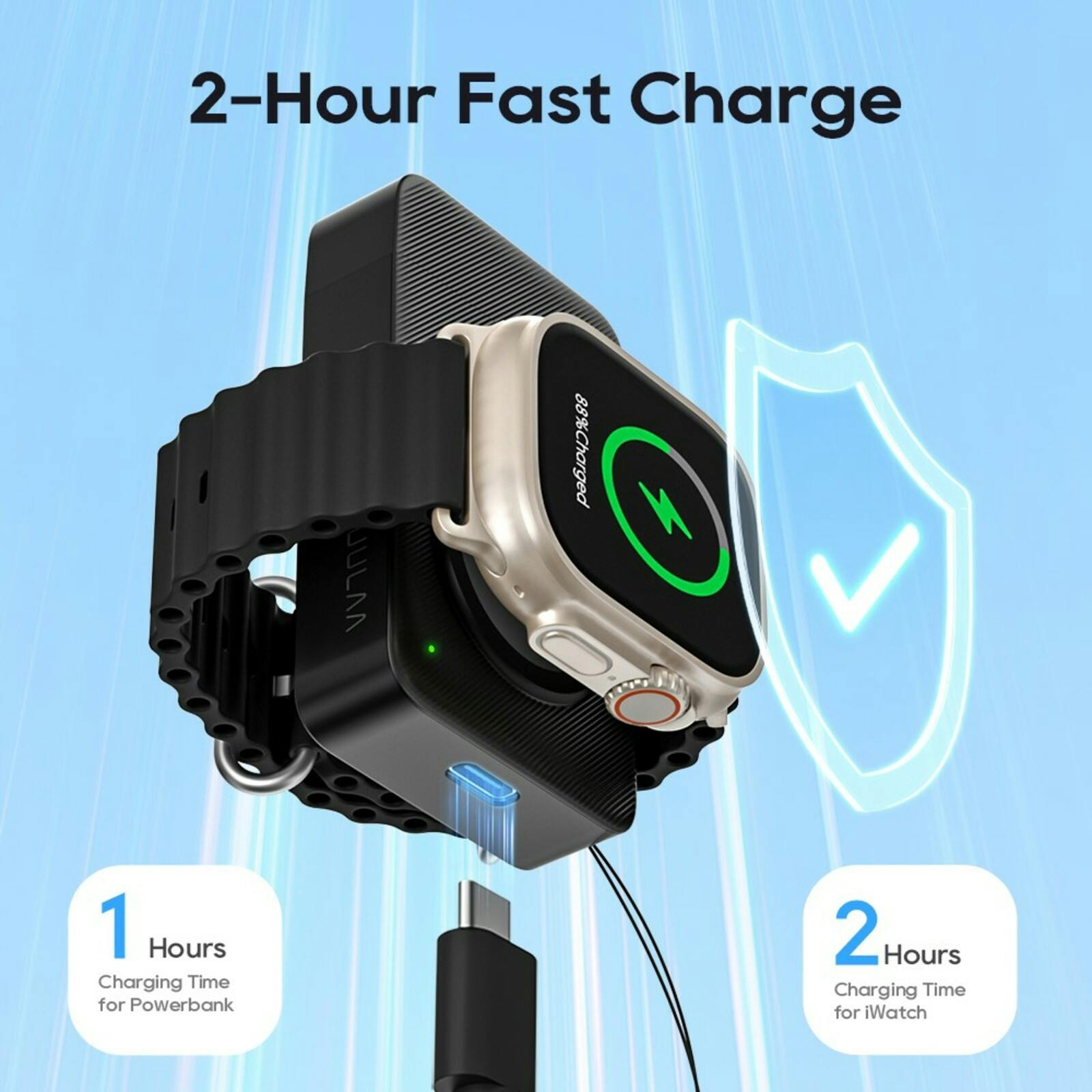 Kuulaa 1.500 mAh Wireless Apple Watch Charger Wit