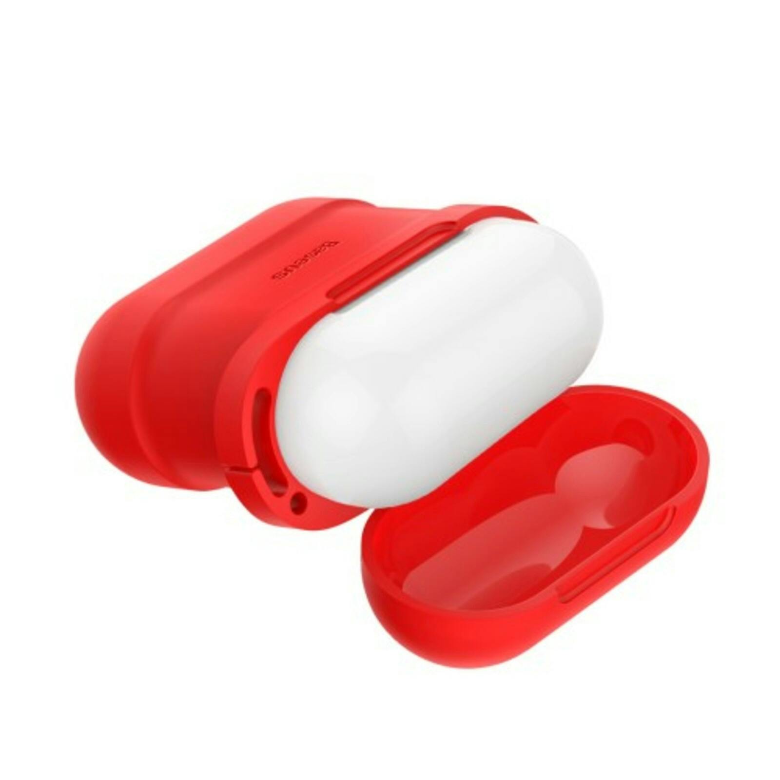 Baseus Luxe AirPods 1/2 Case met Anti-Lost Strap Rood