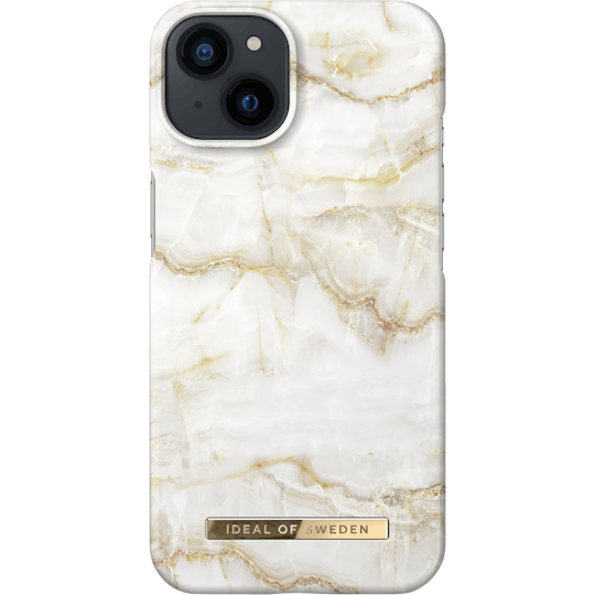 Ideal of Sweden iPhone 13 Fashion Hoesje Golden Pearl Marble - Voorkant