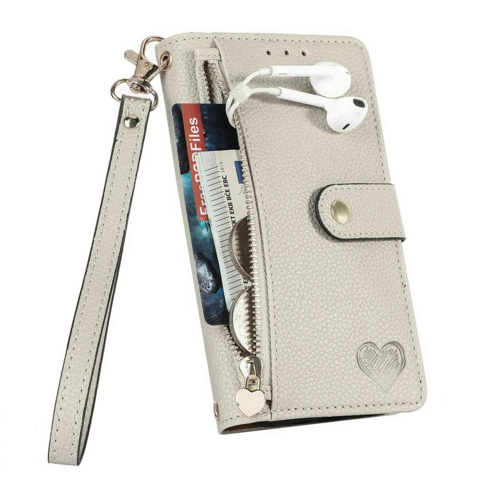 Mocaa Samsung A55 Love Heart Wallet Hoesje Grijs